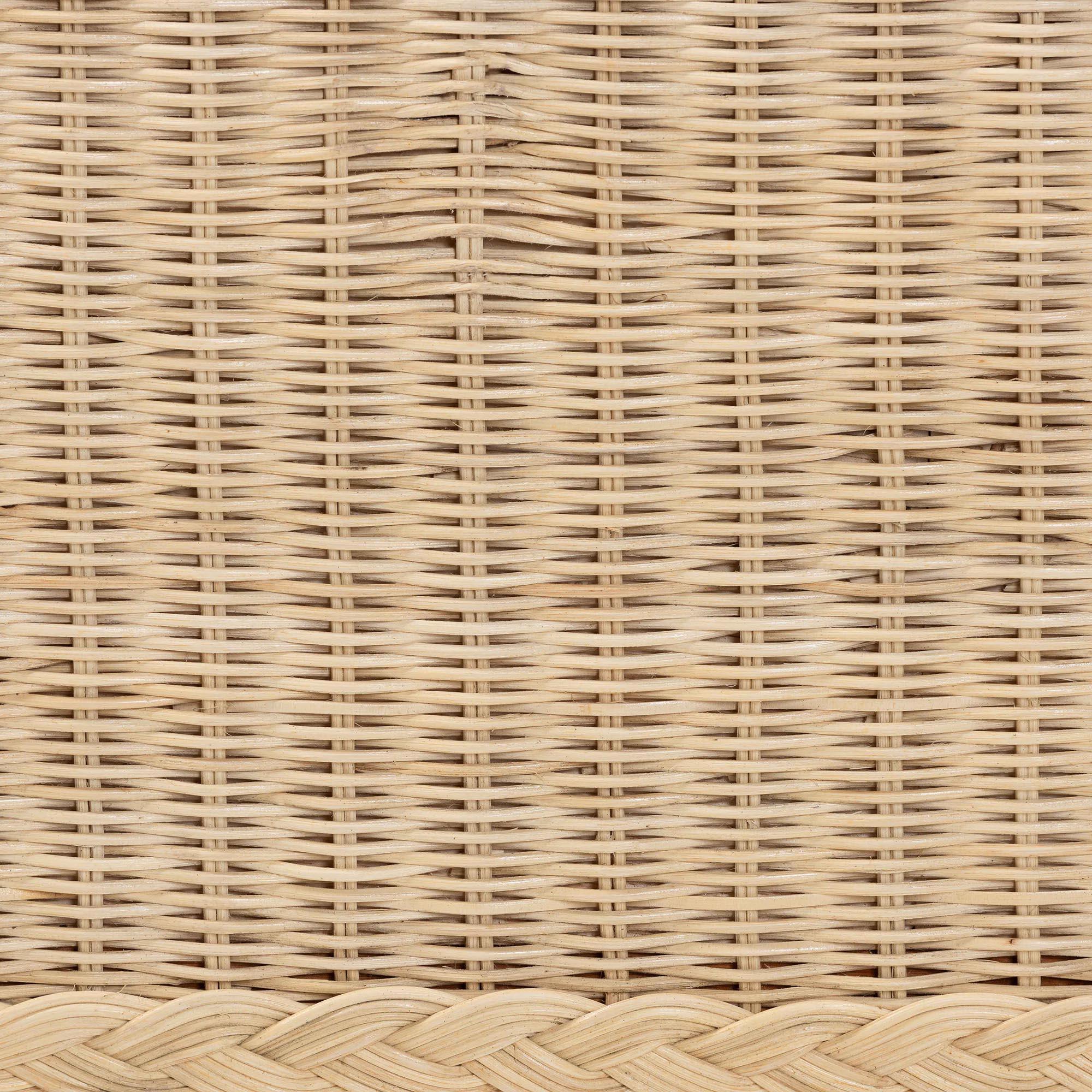 Bali & Pari Lanica Japandi Sun-Bleached Braided Rattan Bed