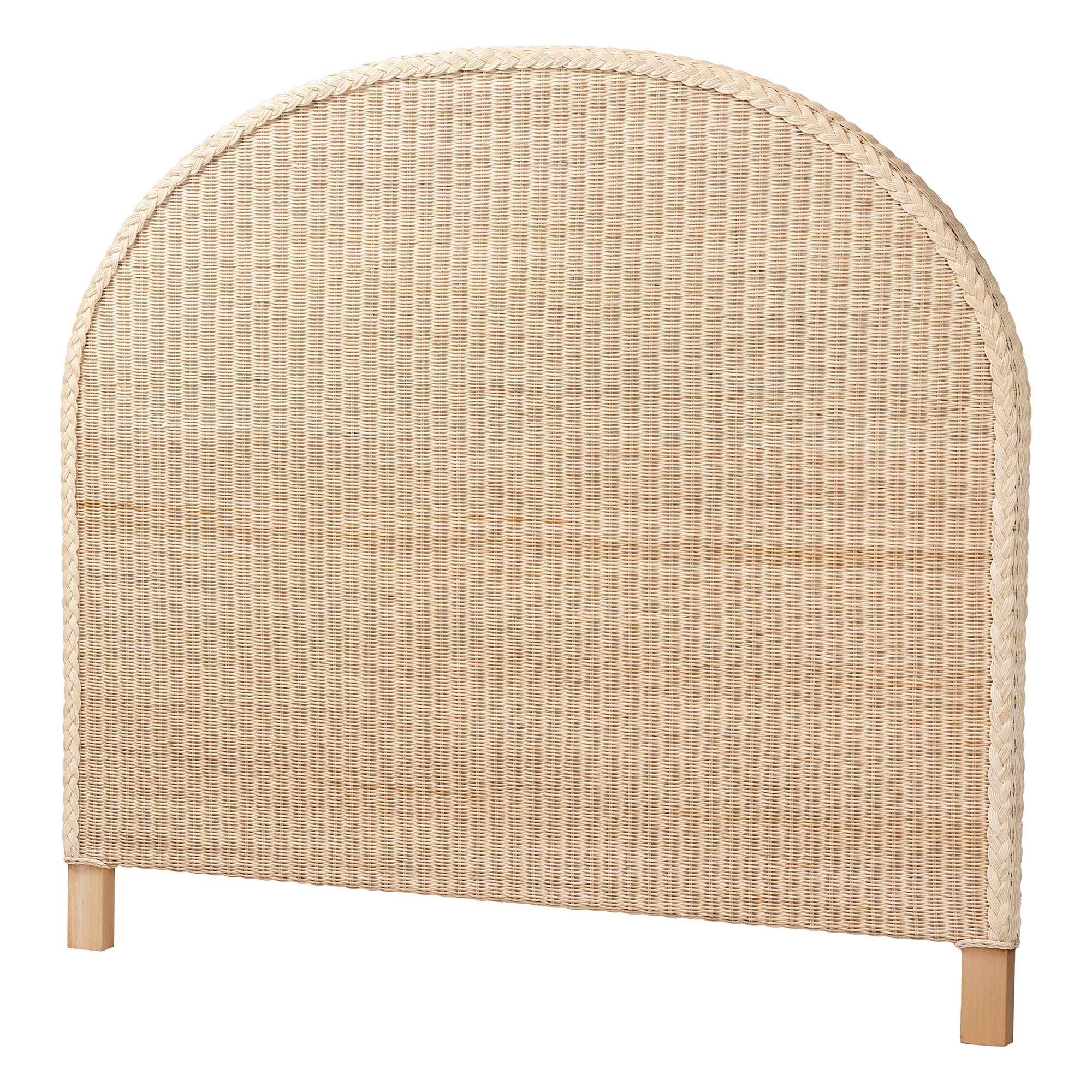 Bali & Pari Lanica Japandi Sun Bleached Rattan Standalone Headboard