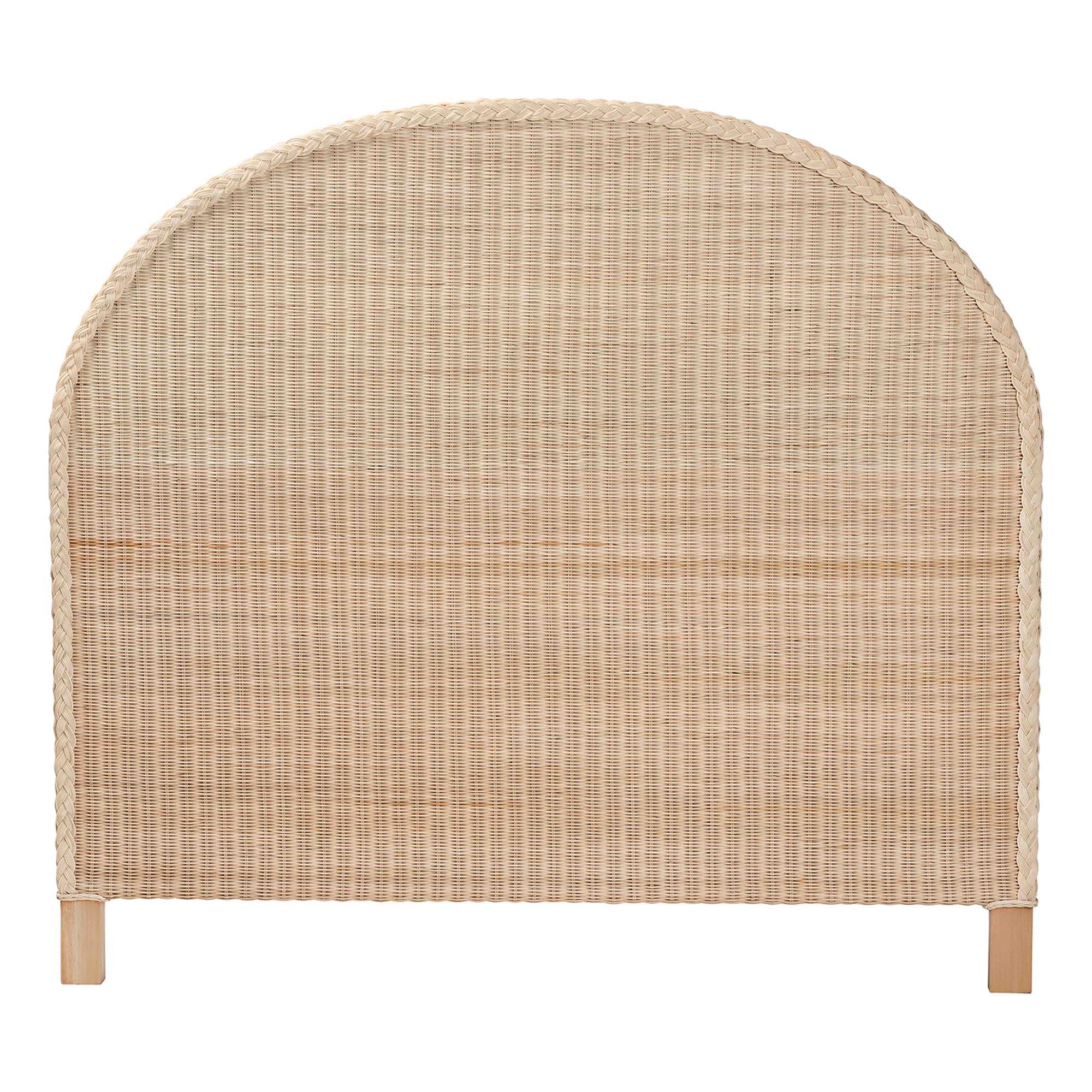 Bali & Pari Lanica Japandi Sun Bleached Rattan Standalone Headboard