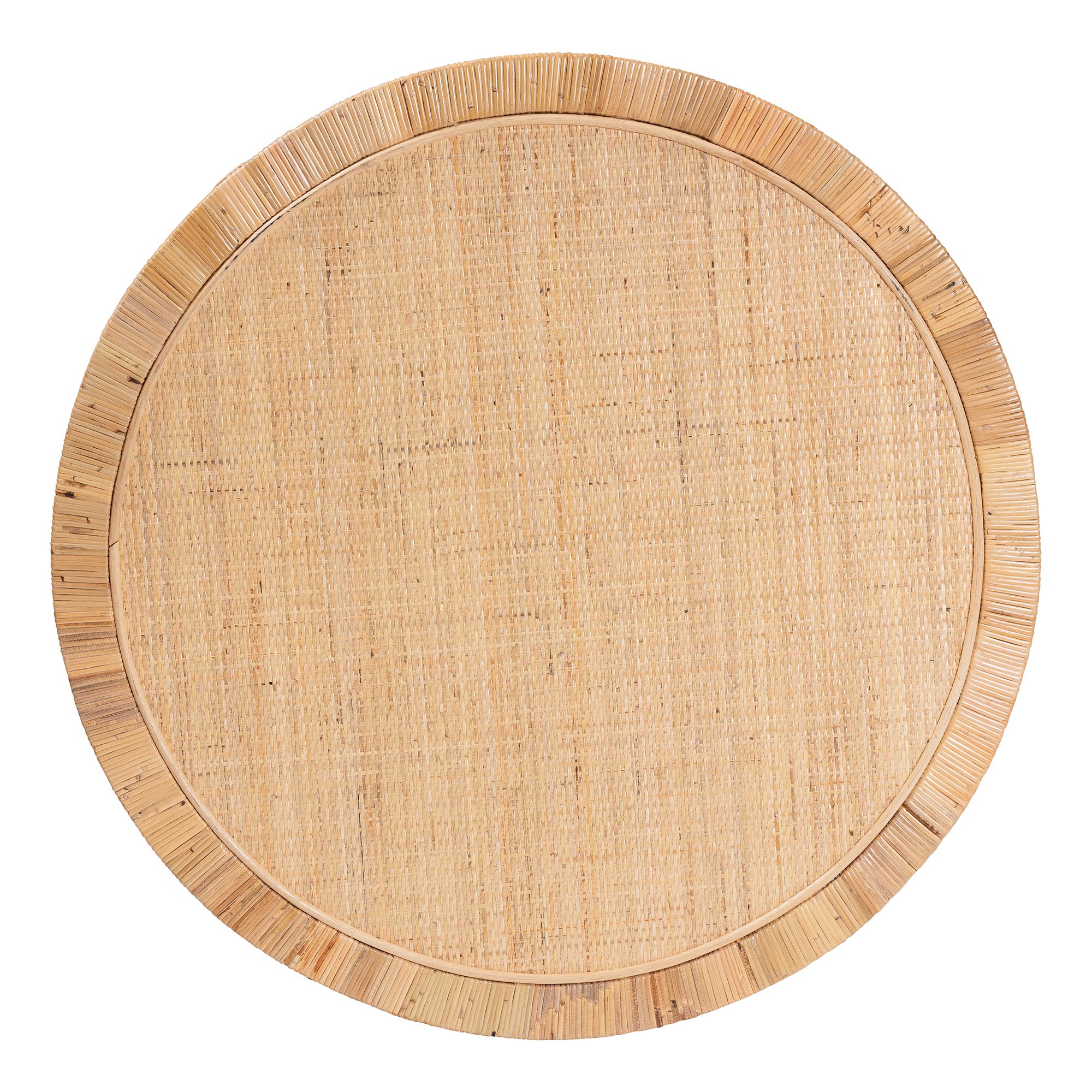 Bali & Pari Kalimantan Bohemian Light Honey Rattan and Mahogany Wood Coffee Table