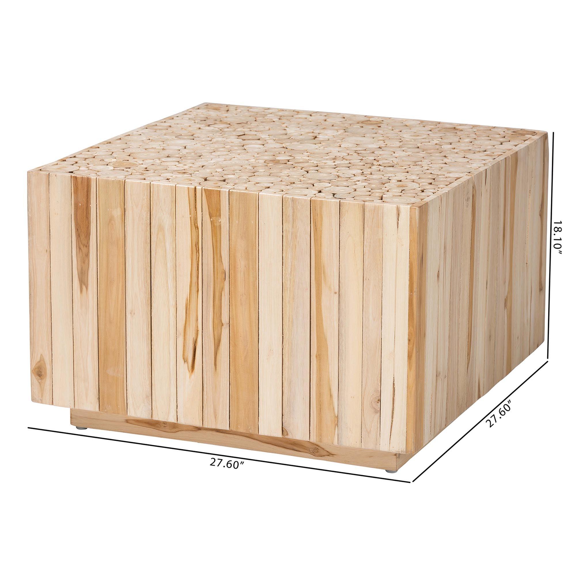 Bali & Pari Augusta Bohemian Teak Wood Coffee Table