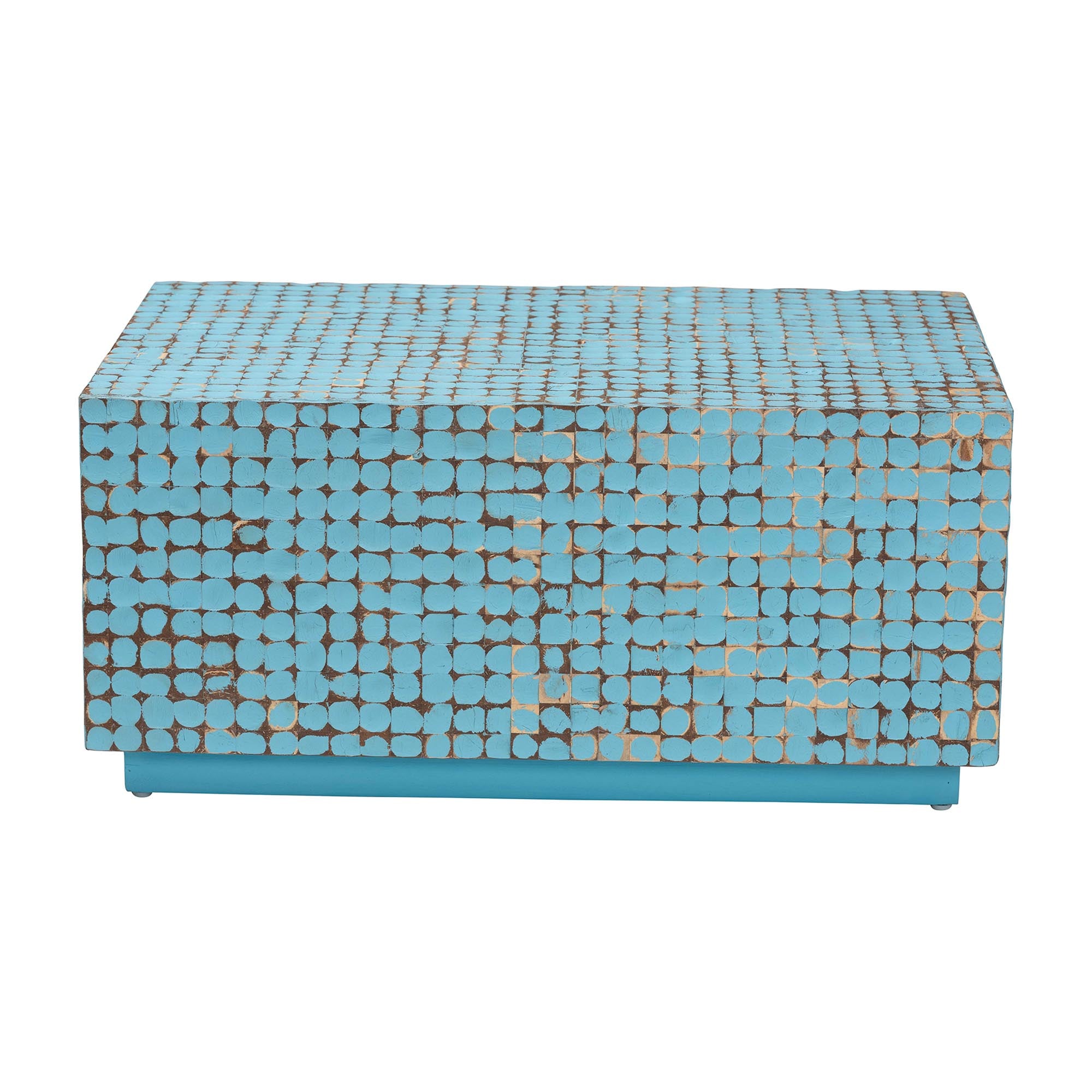 Bali & Pari Nitza Bohemian Coconut Shell and Acacia Wood Coffee Table