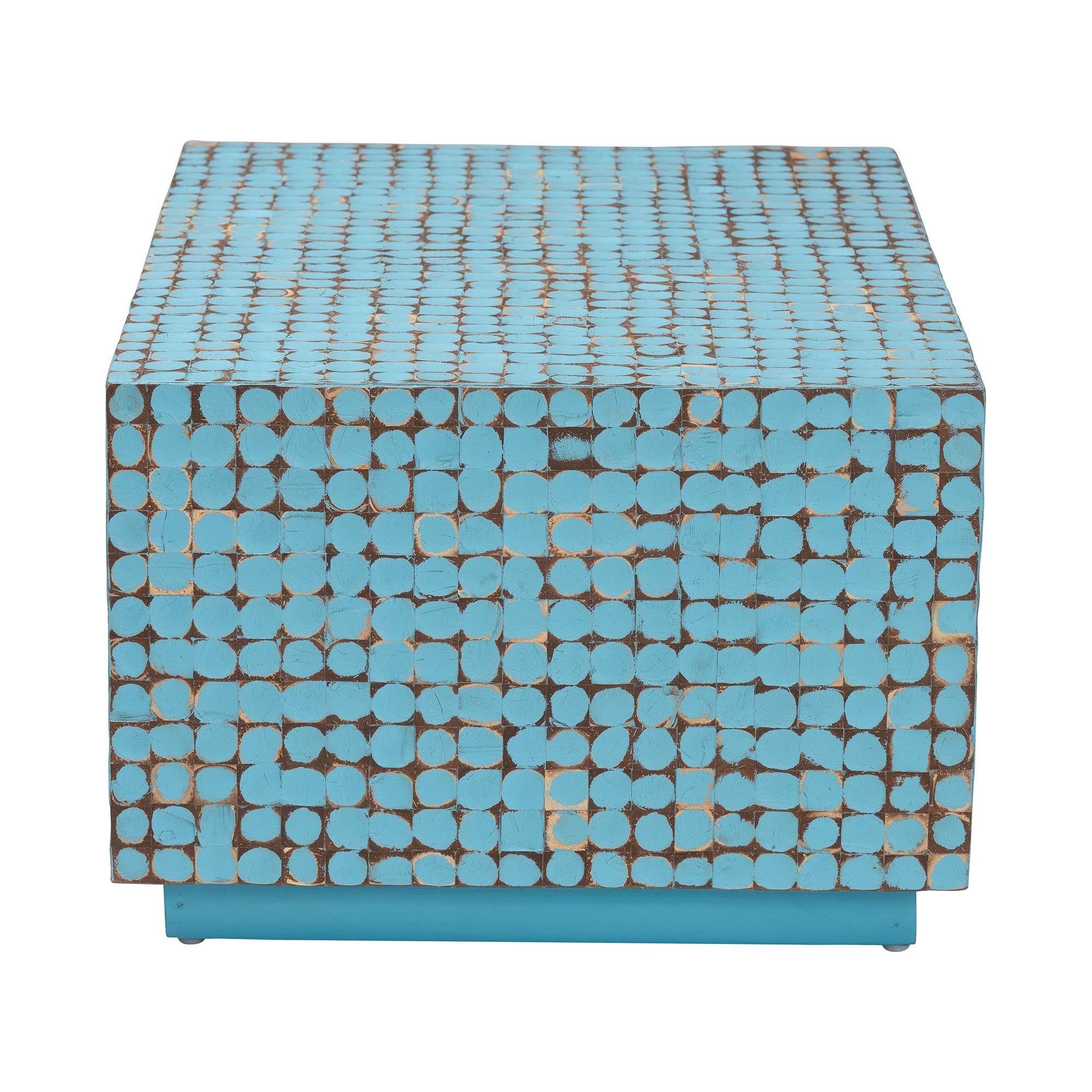 Bali & Pari Nitza Bohemian Coconut Shell and Acacia Wood Coffee Table