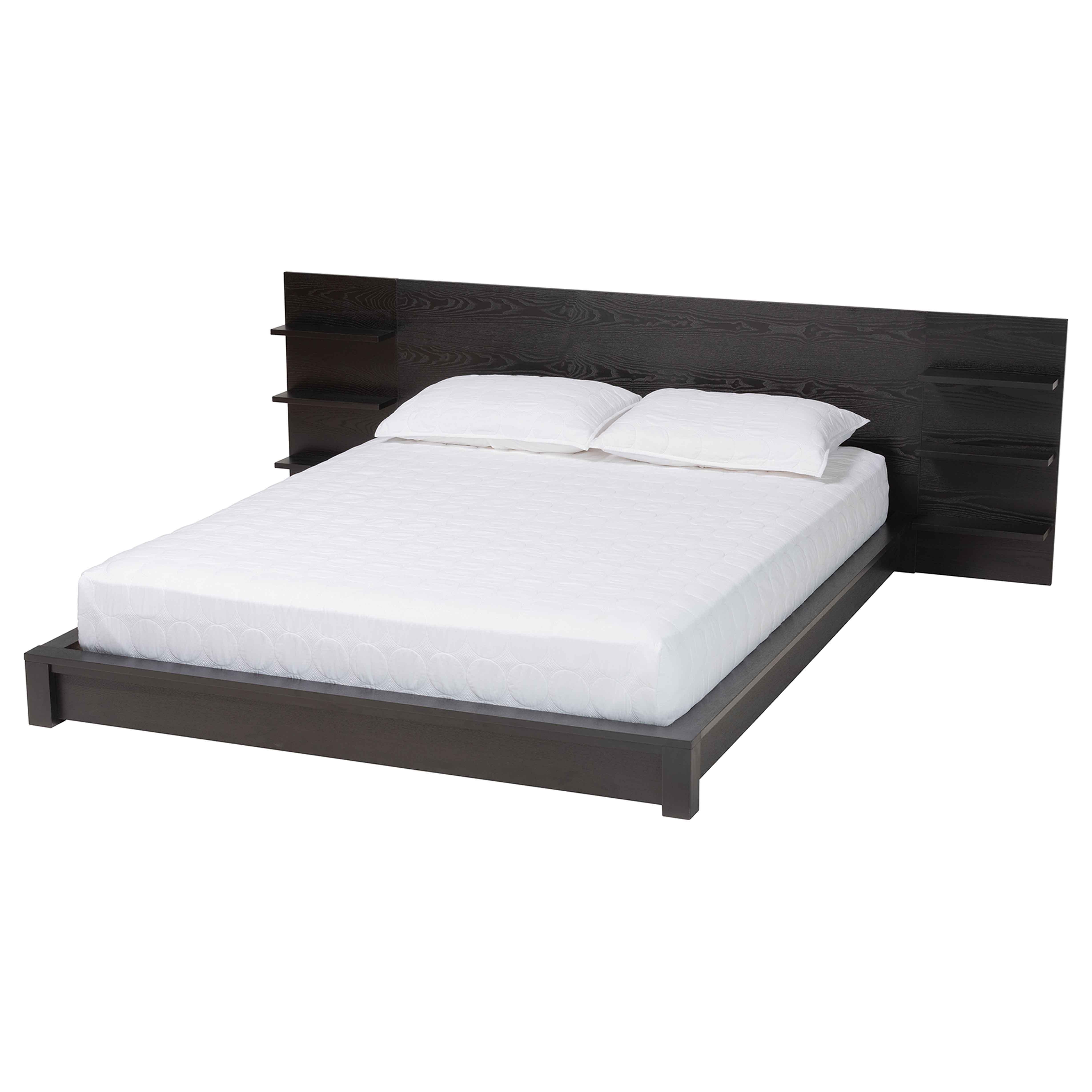 Elina Modern Ebony Wood Platform Bed