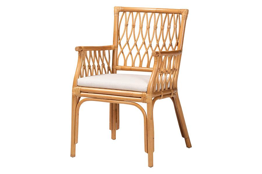 Bali & Pari Maisa Bohemian Light Honey Rattan Arm Chair