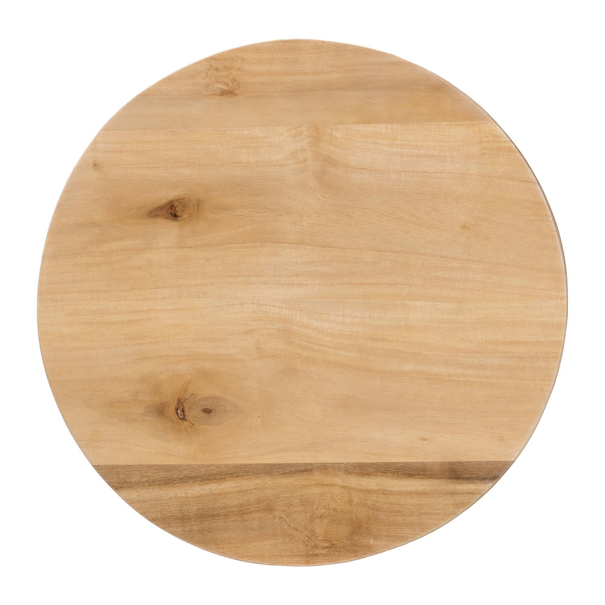 Bali & Pari Caribic Modern Slatted Acacia Wood End Table