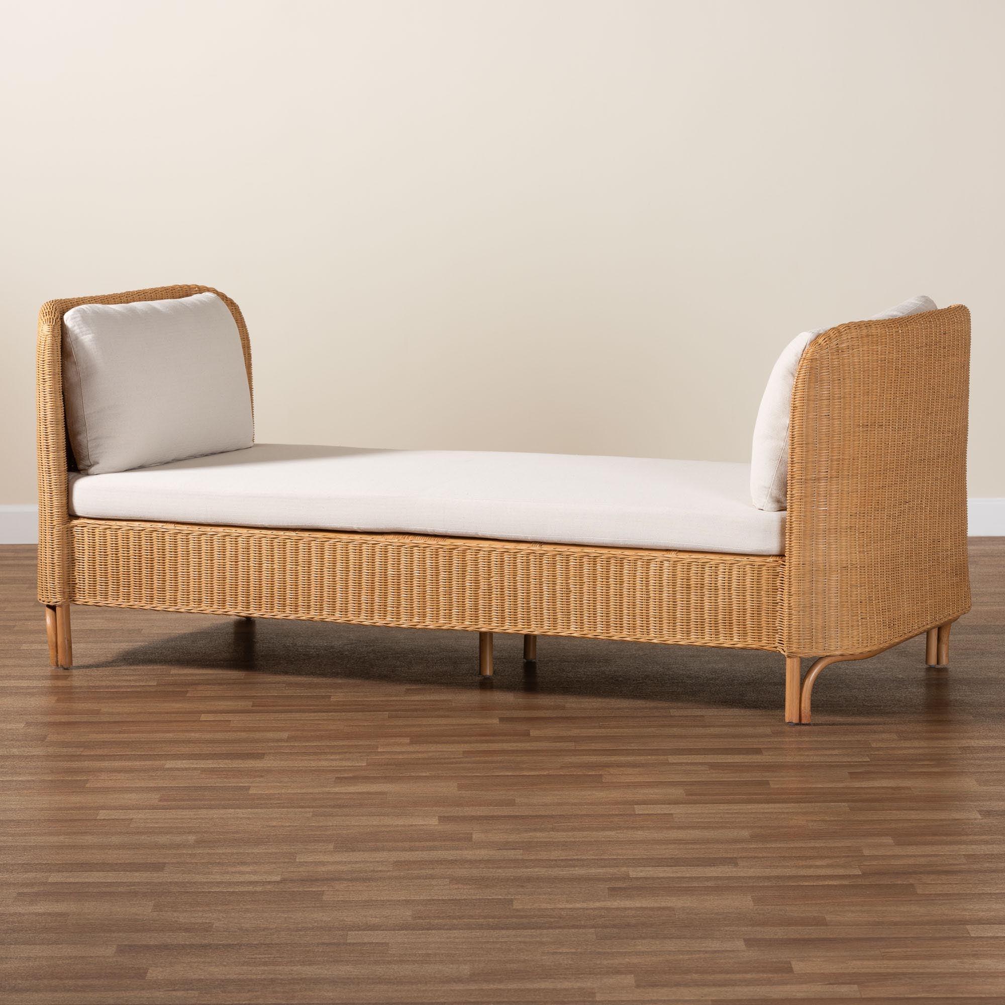 bali & pari Diva Bohemian Light Honey Rattan Daybed