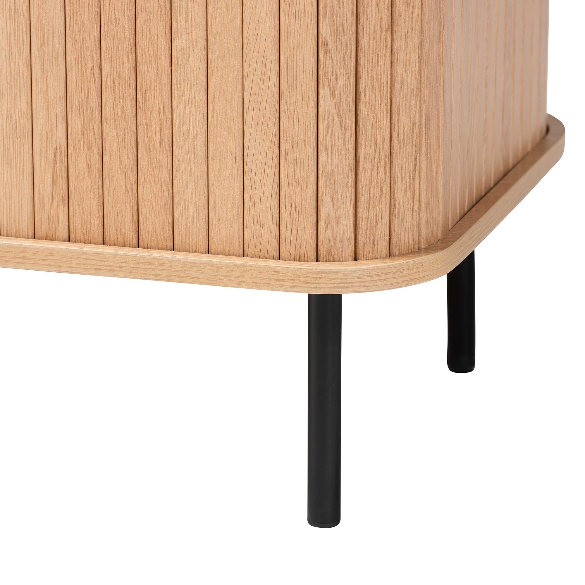 Lucia Fluted Wood Storage Cabinet