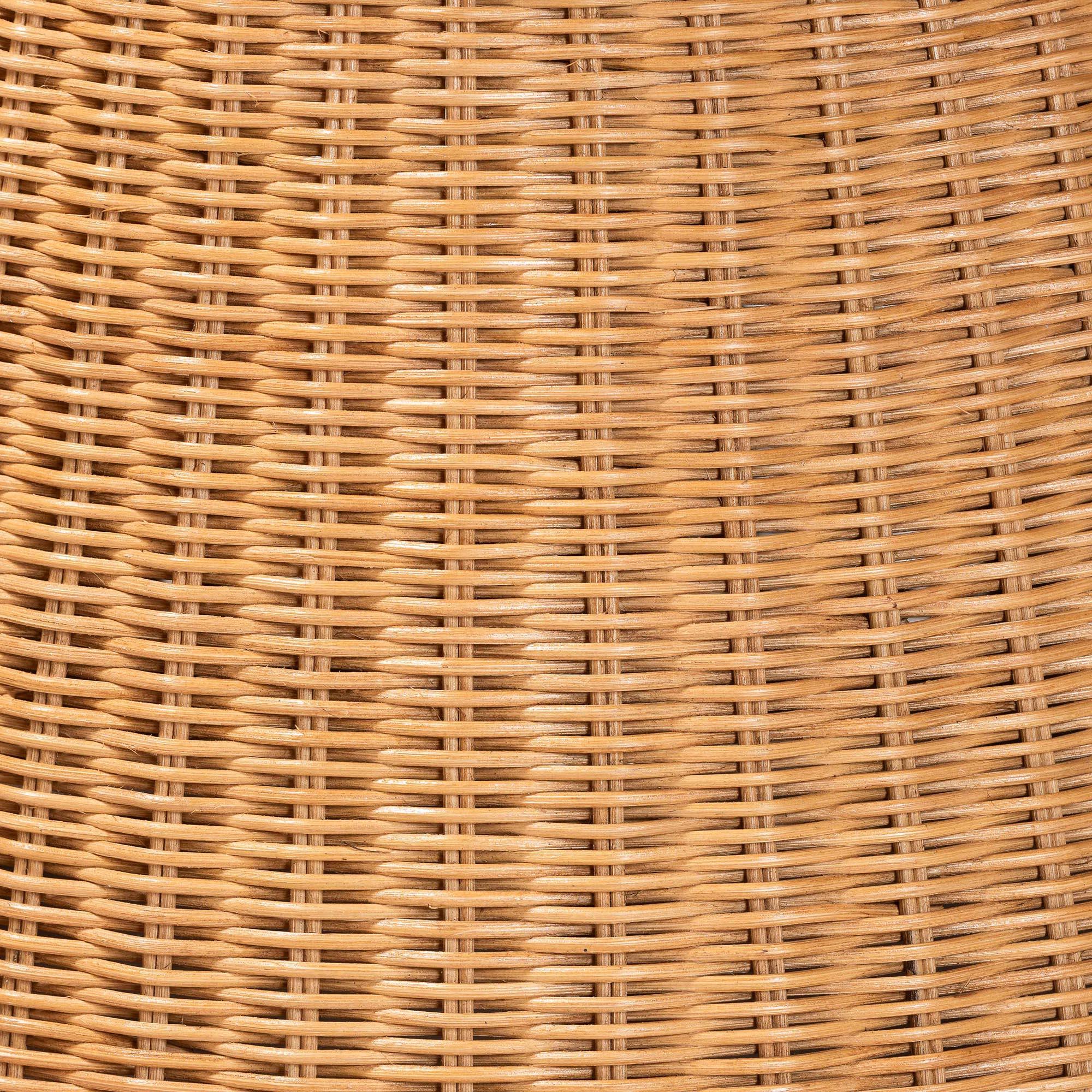 Bali & Pari Nina Bohemian Light Honey Braided Rattan End Table