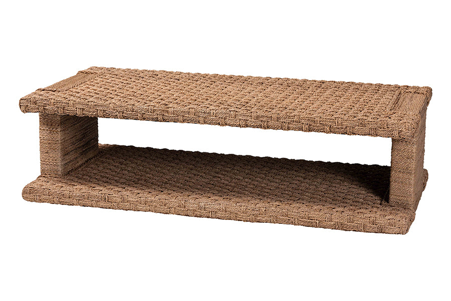 Bali & Pari Rhinos Handwoven Seagrass Coffee Table