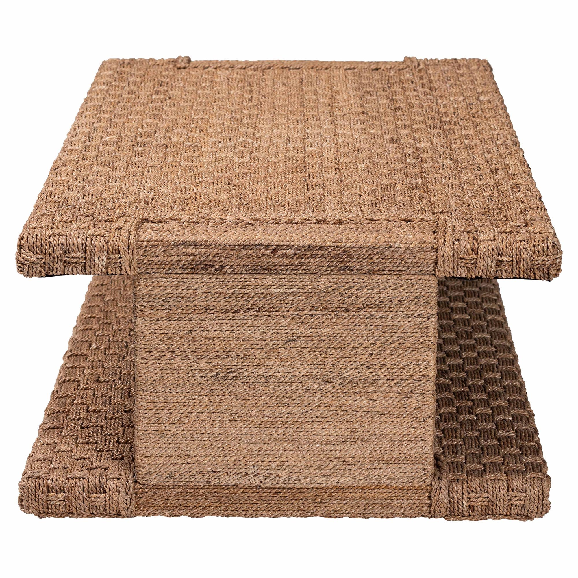 Bali & Pari Rhinos Handwoven Seagrass Coffee Table