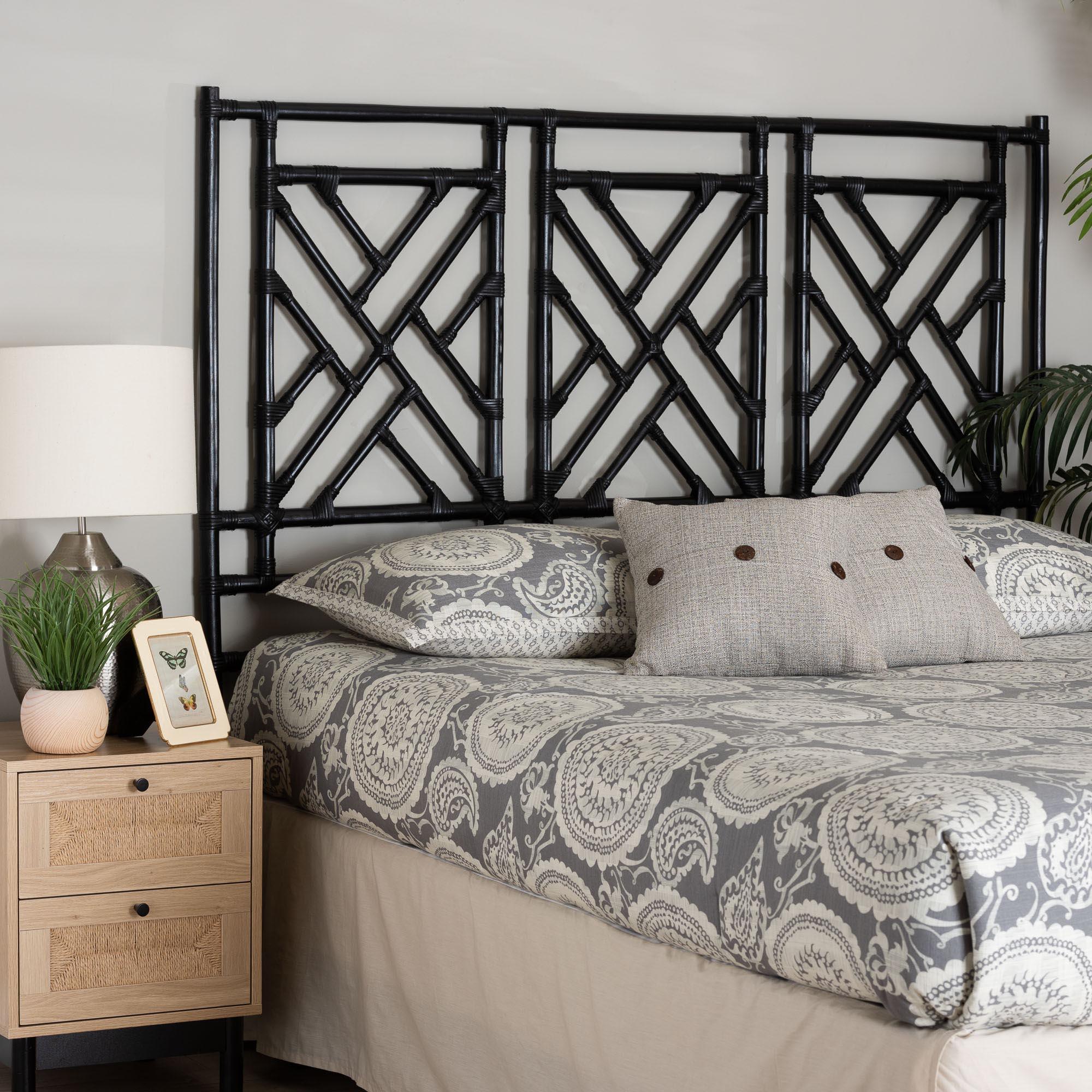 bali & pari Karavo Bohemian Rattan Standalone Headboard