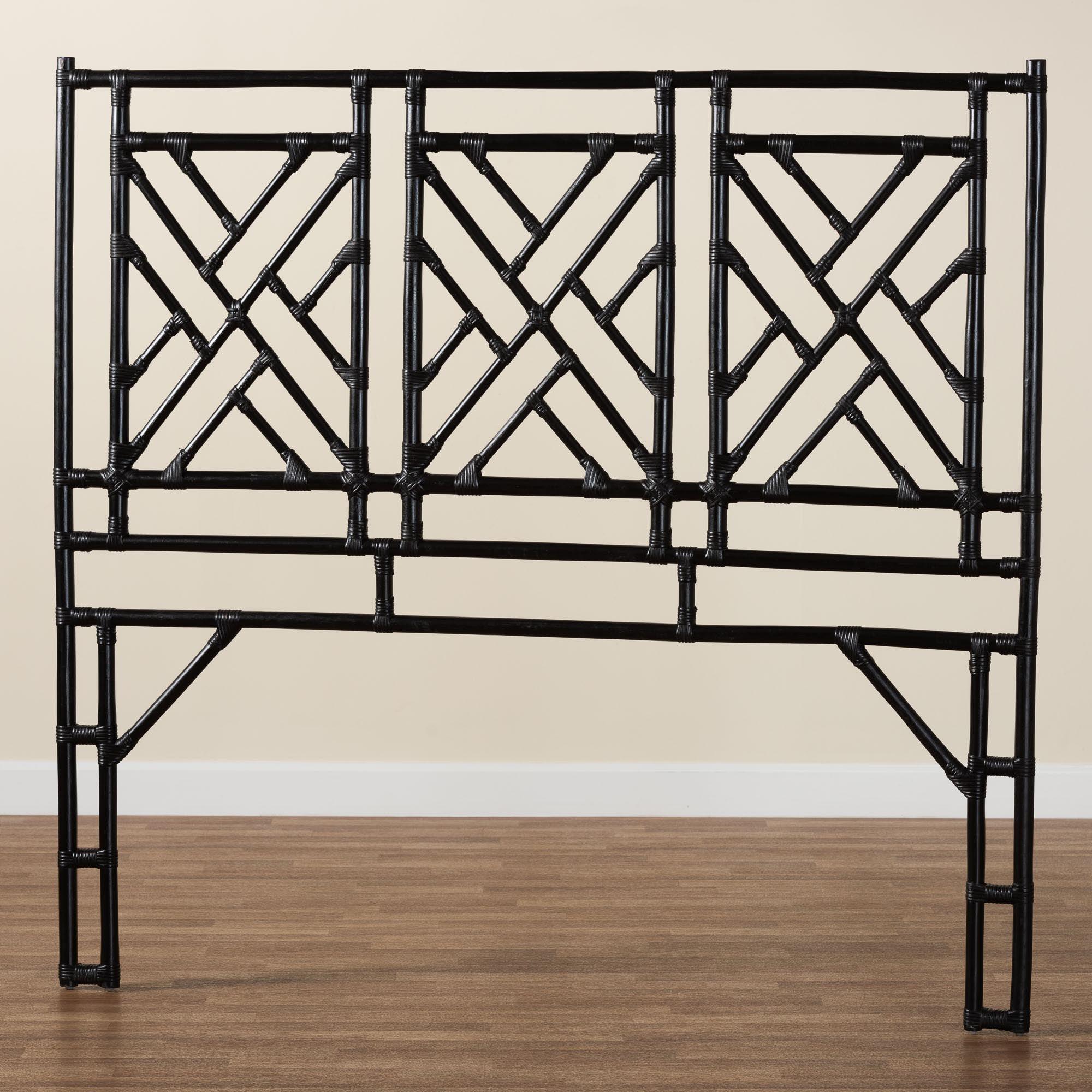 bali & pari Karavo Bohemian Rattan Standalone Headboard