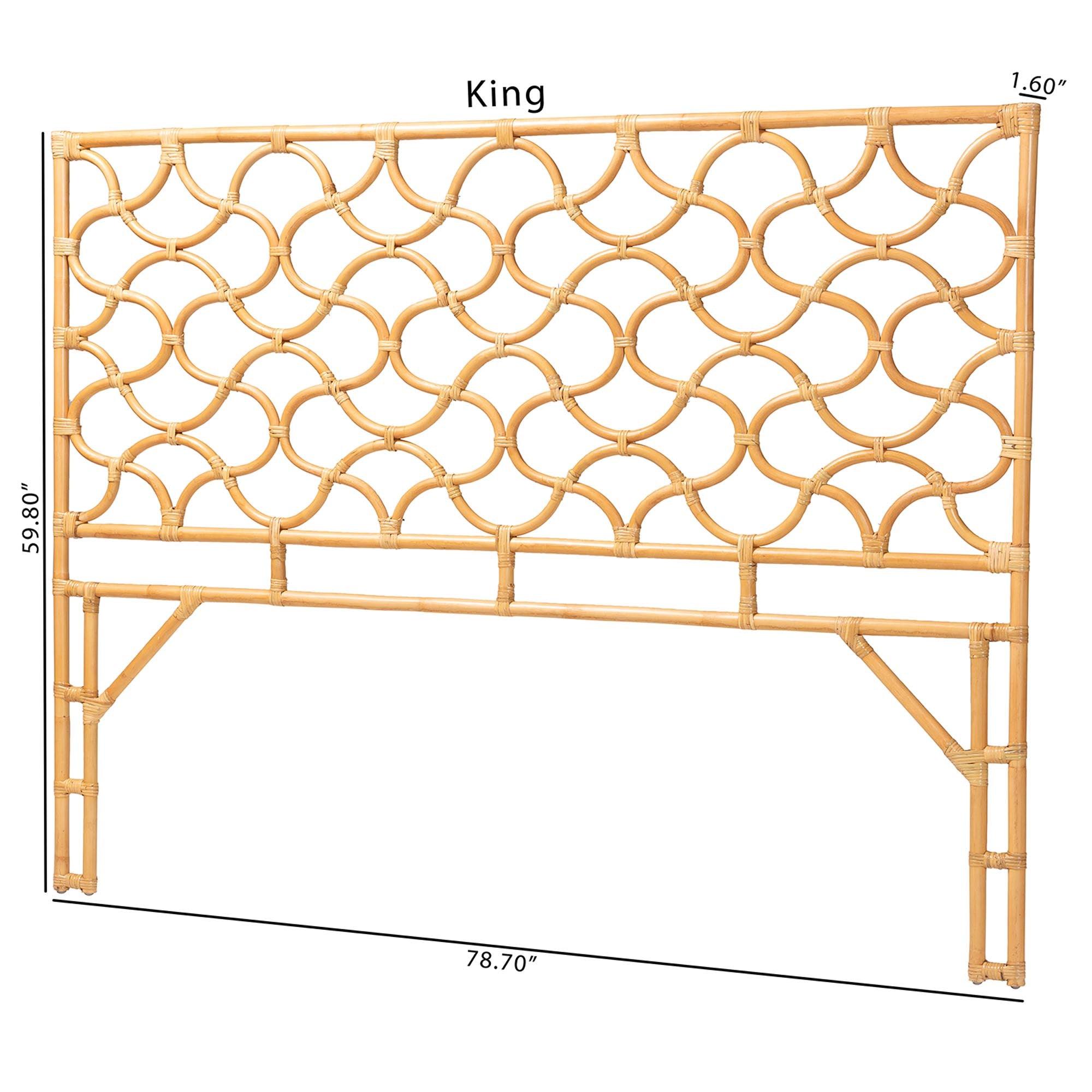 Bali & Pari Kalcya Bohemian Rattan Standalone Headboard