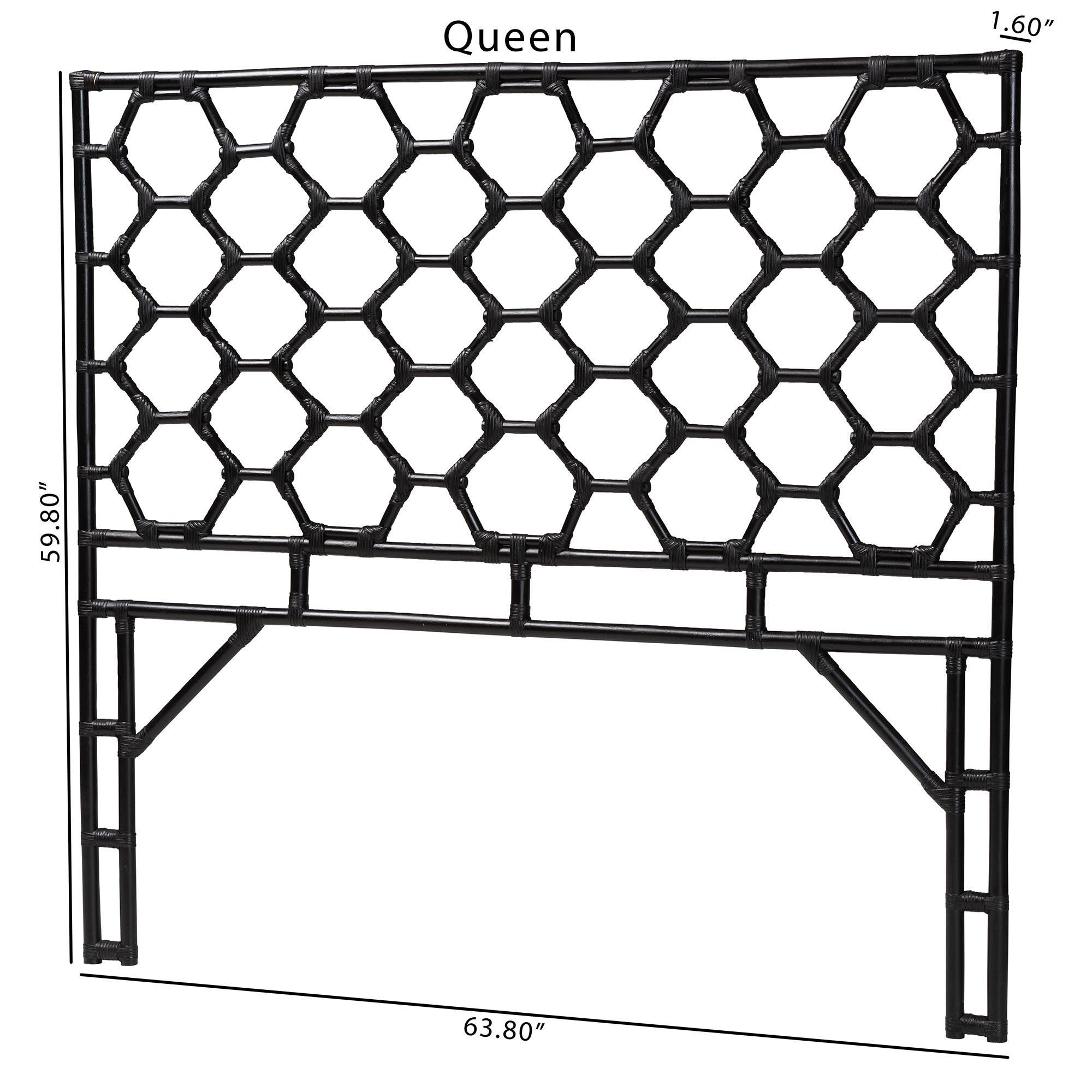 Bali & Pari Revonda Bohemian Rattan Standalone Headboard