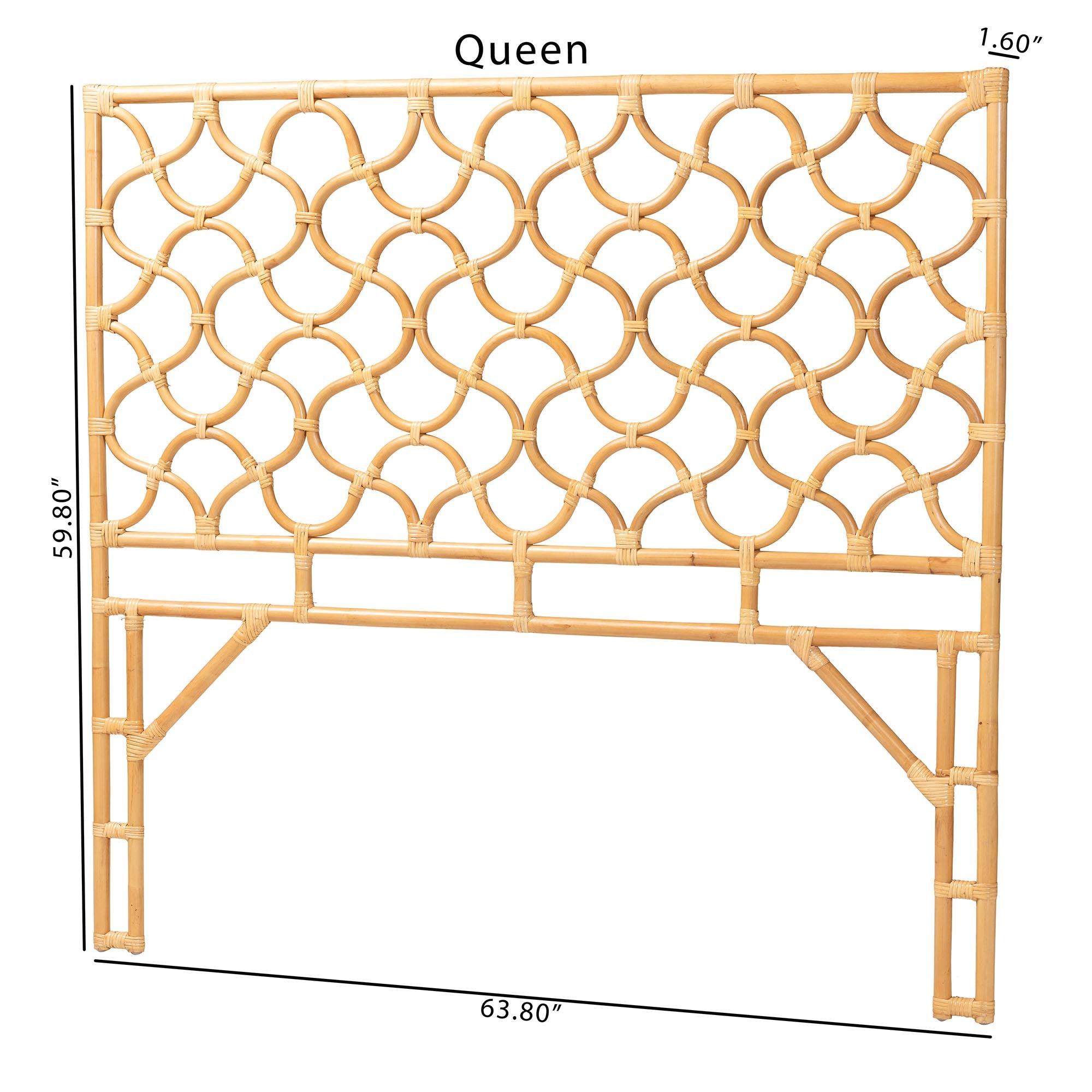 Bali & Pari Kalcya Bohemian Rattan Standalone Headboard