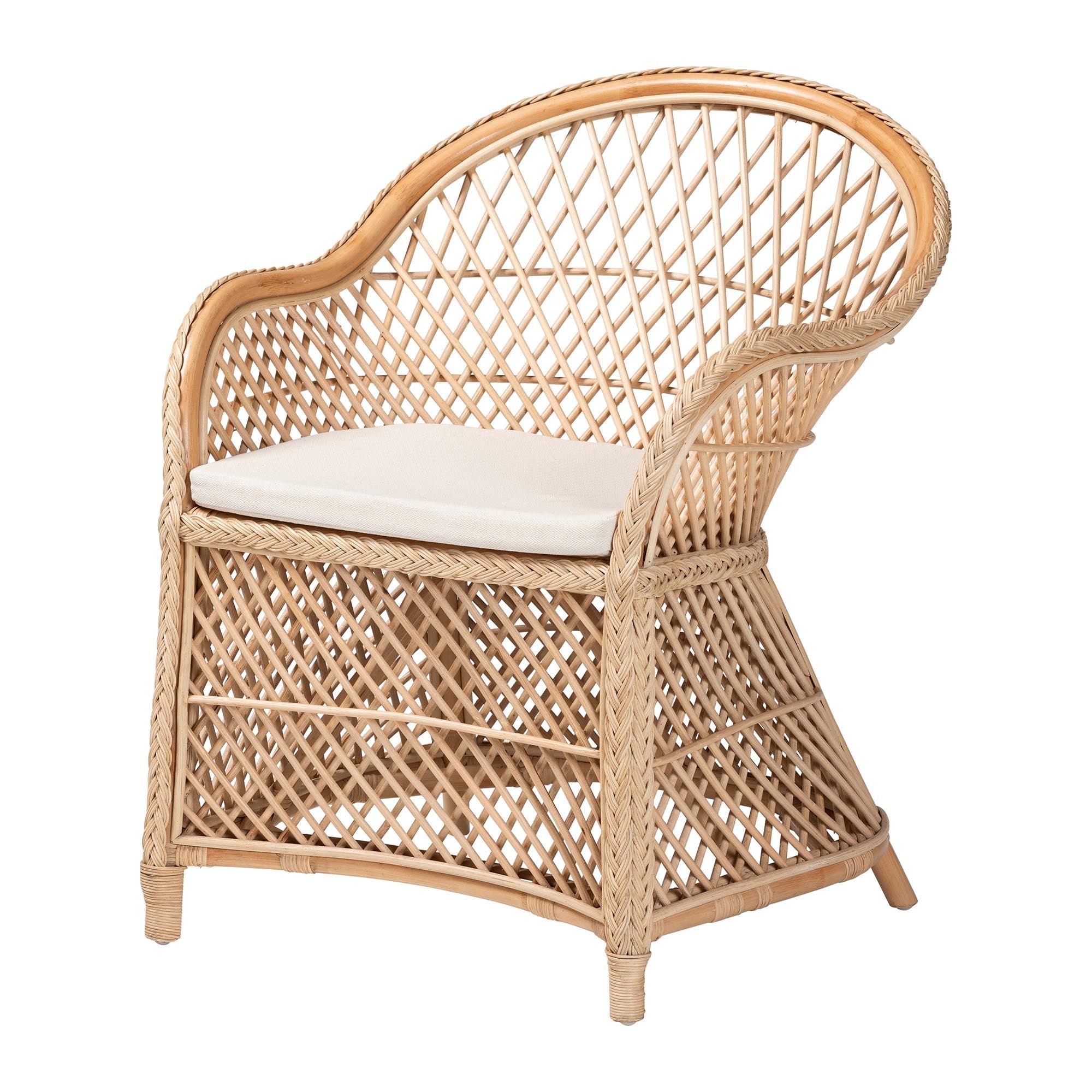 Bali & Pari Casilda Bohemian Braided Rattan Arm Chair