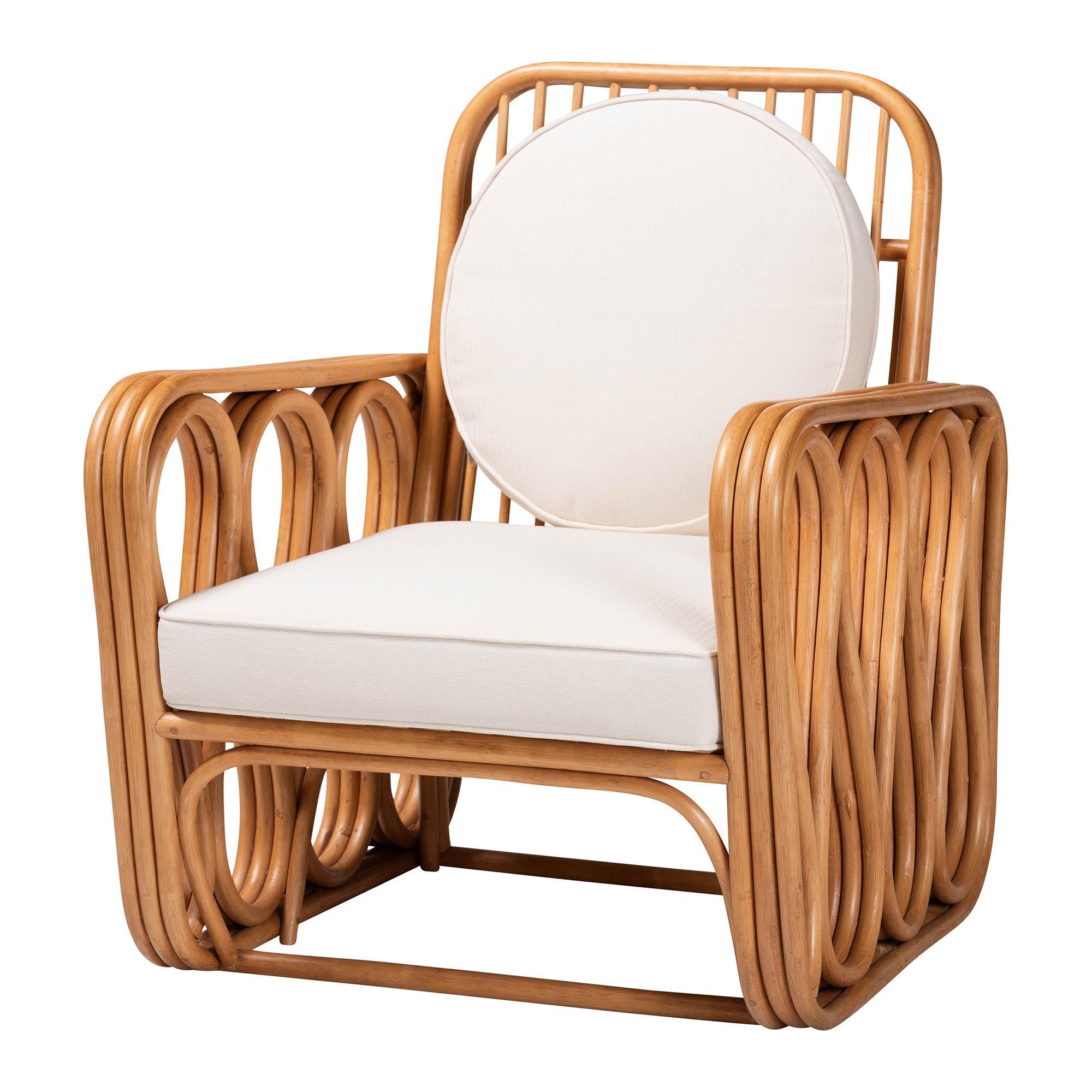 Bali & Pari Tiramisu Bohemian Light Honey Rattan Arm Chair