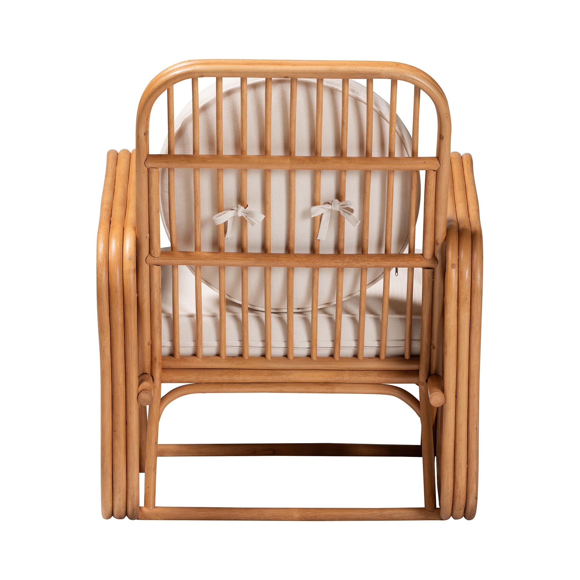 Bali & Pari Tiramisu Bohemian Light Honey Rattan Arm Chair