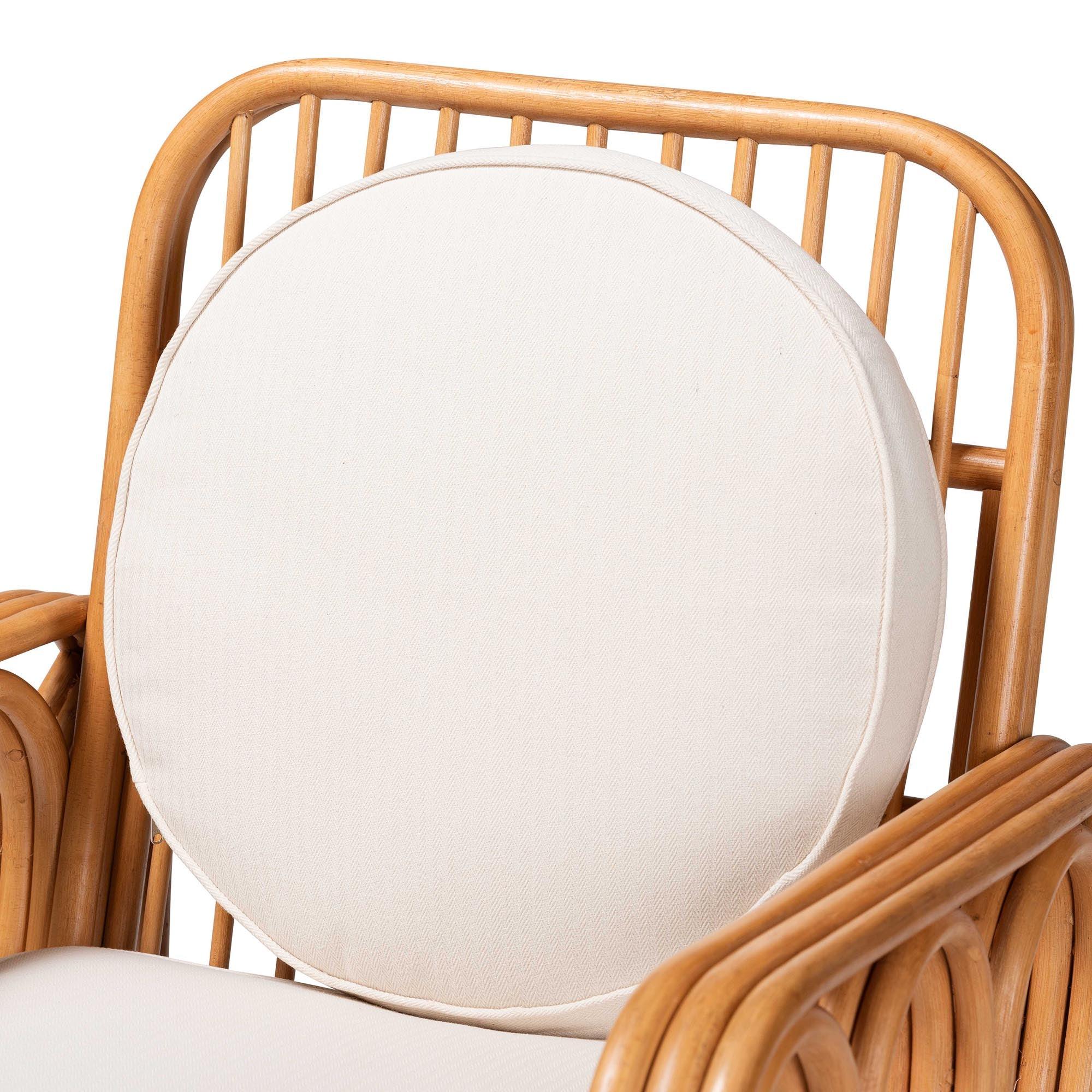 Bali & Pari Tiramisu Bohemian Light Honey Rattan Arm Chair