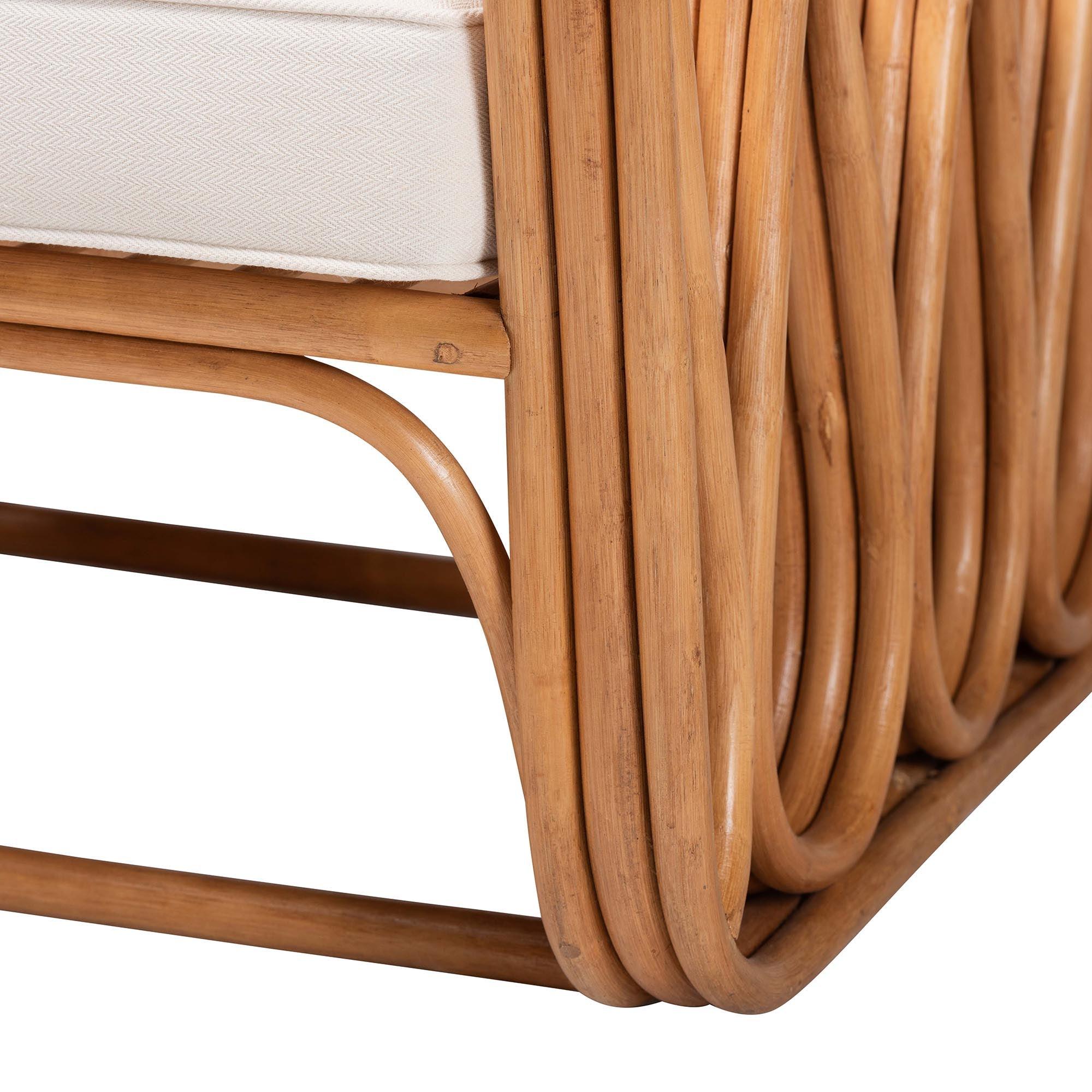 Bali & Pari Tiramisu Bohemian Light Honey Rattan Arm Chair
