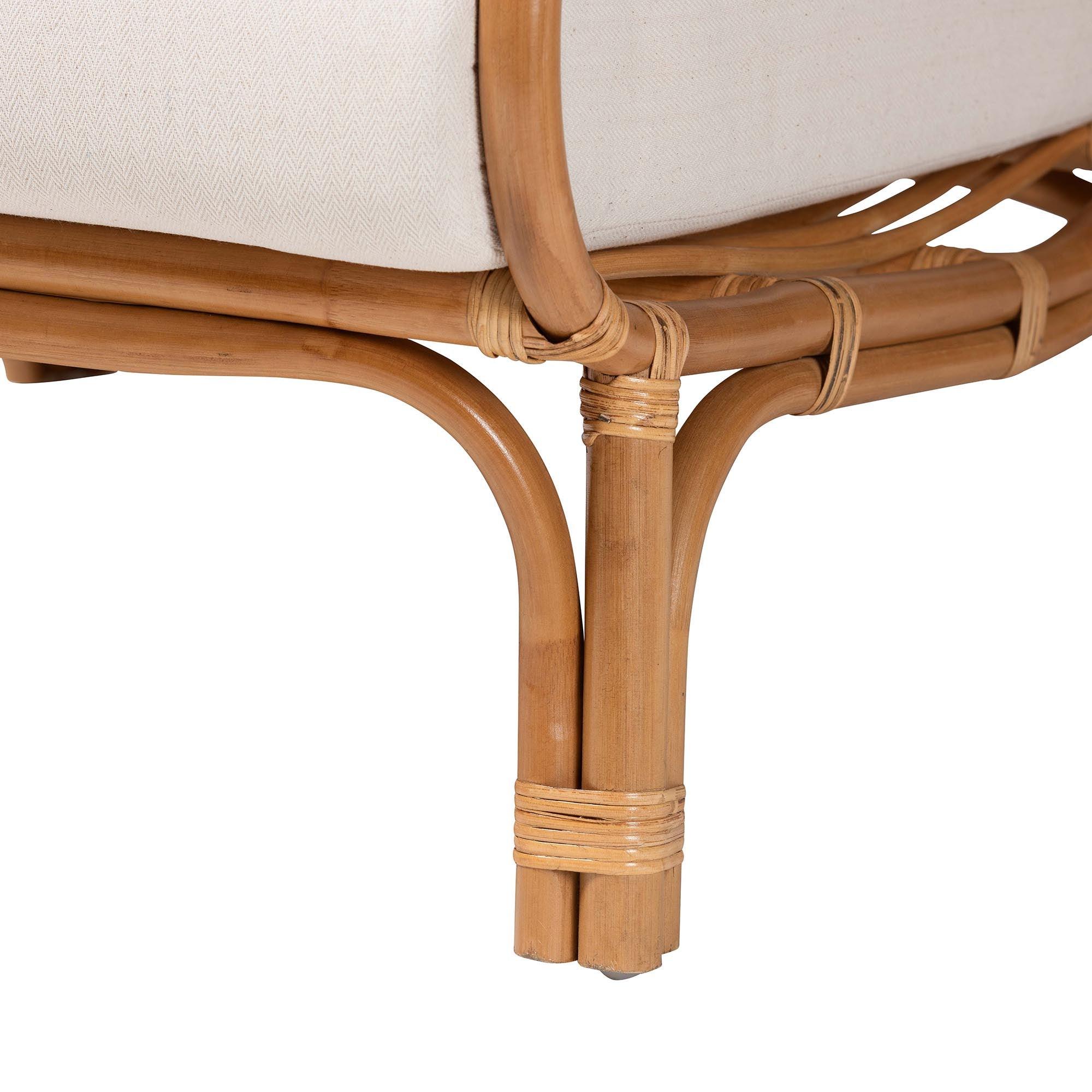 Bali & Pari Helina Bohemian Light Honey Rattan Accent Chair