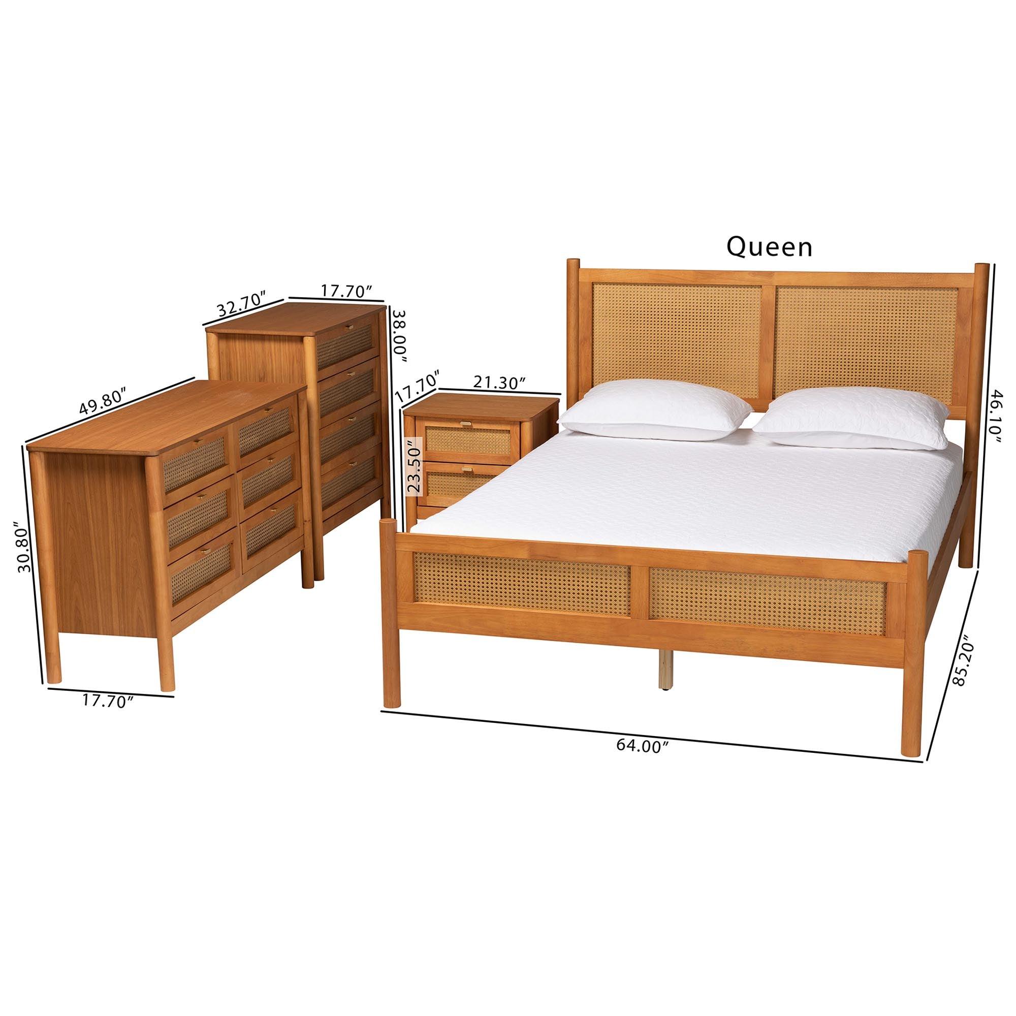 Jenn en Wood Japandi 4-Piece Bedroom Set