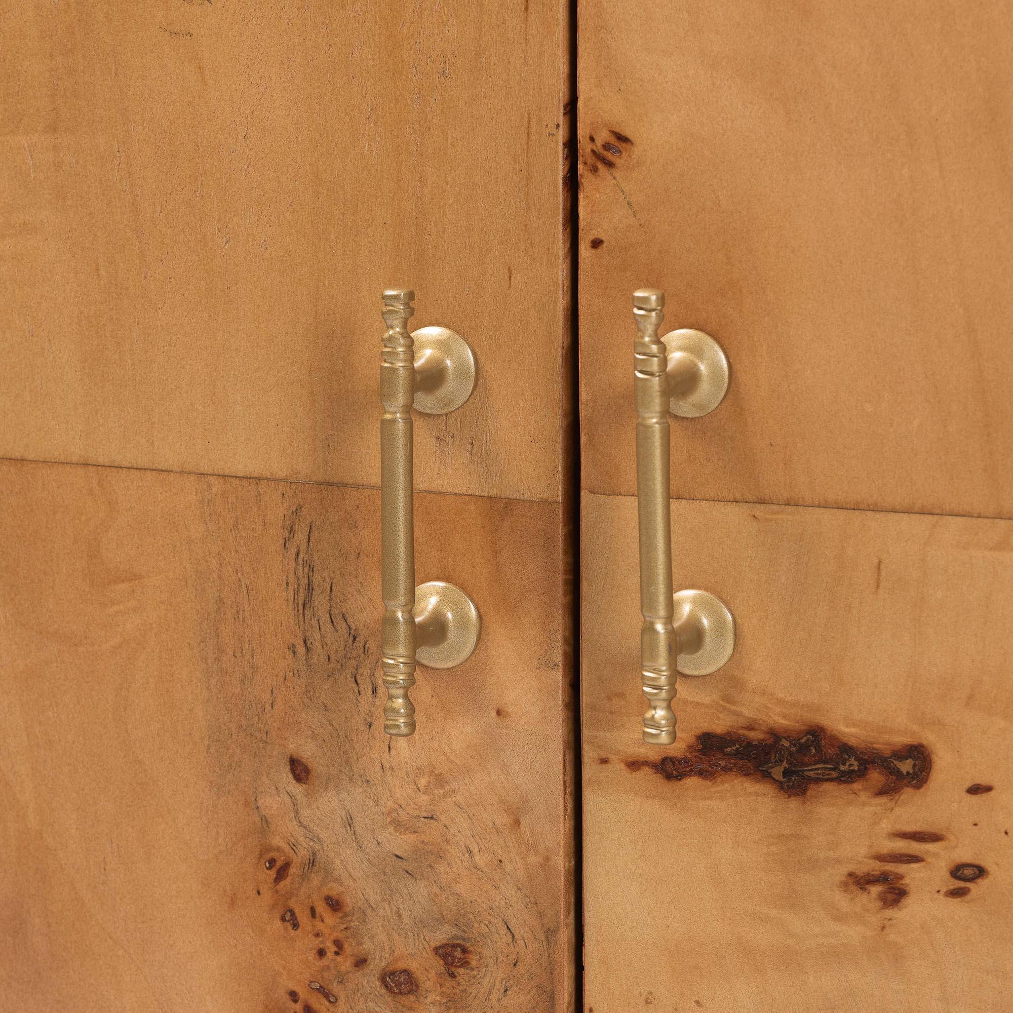 Bali & Pari Latika Modern and Contemporary Mappa Real Burl Wood Storage Cabinet