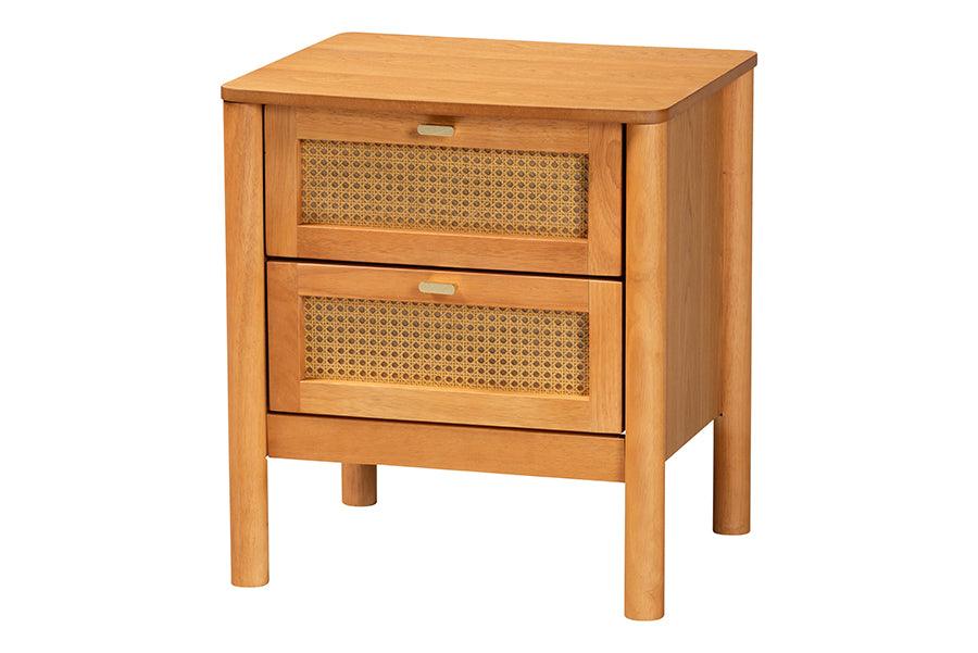 Jenn en Wood Japandi 2-Drawer Nightstand