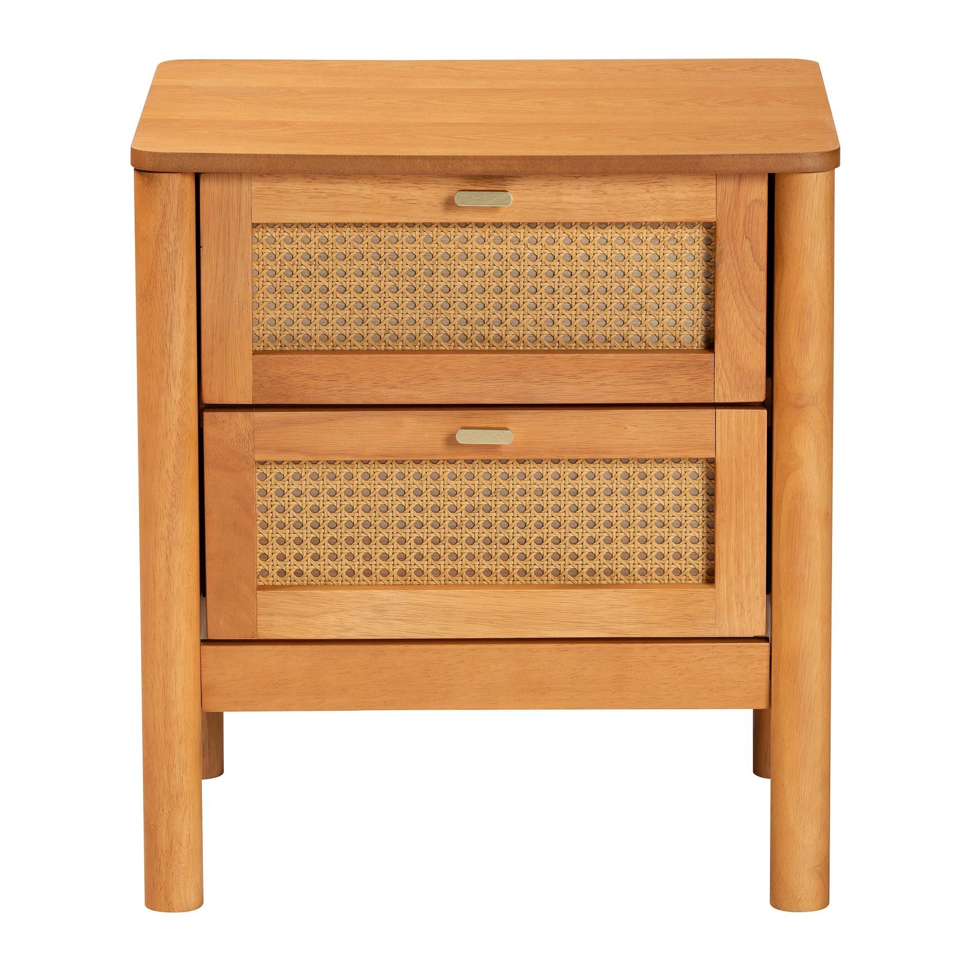 Jenn en Wood Japandi 2-Drawer Nightstand