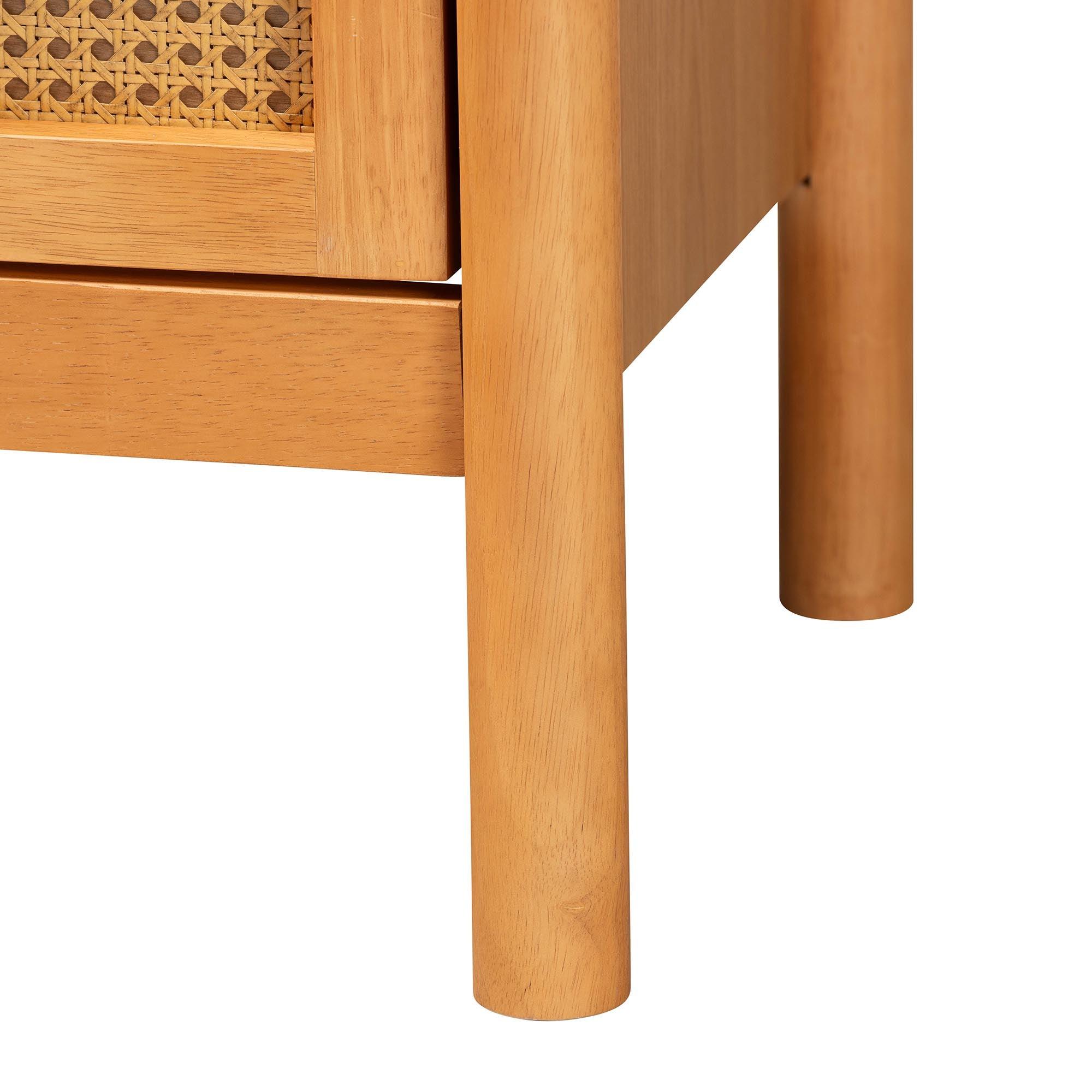Jenn en Wood Japandi 2-Drawer Nightstand