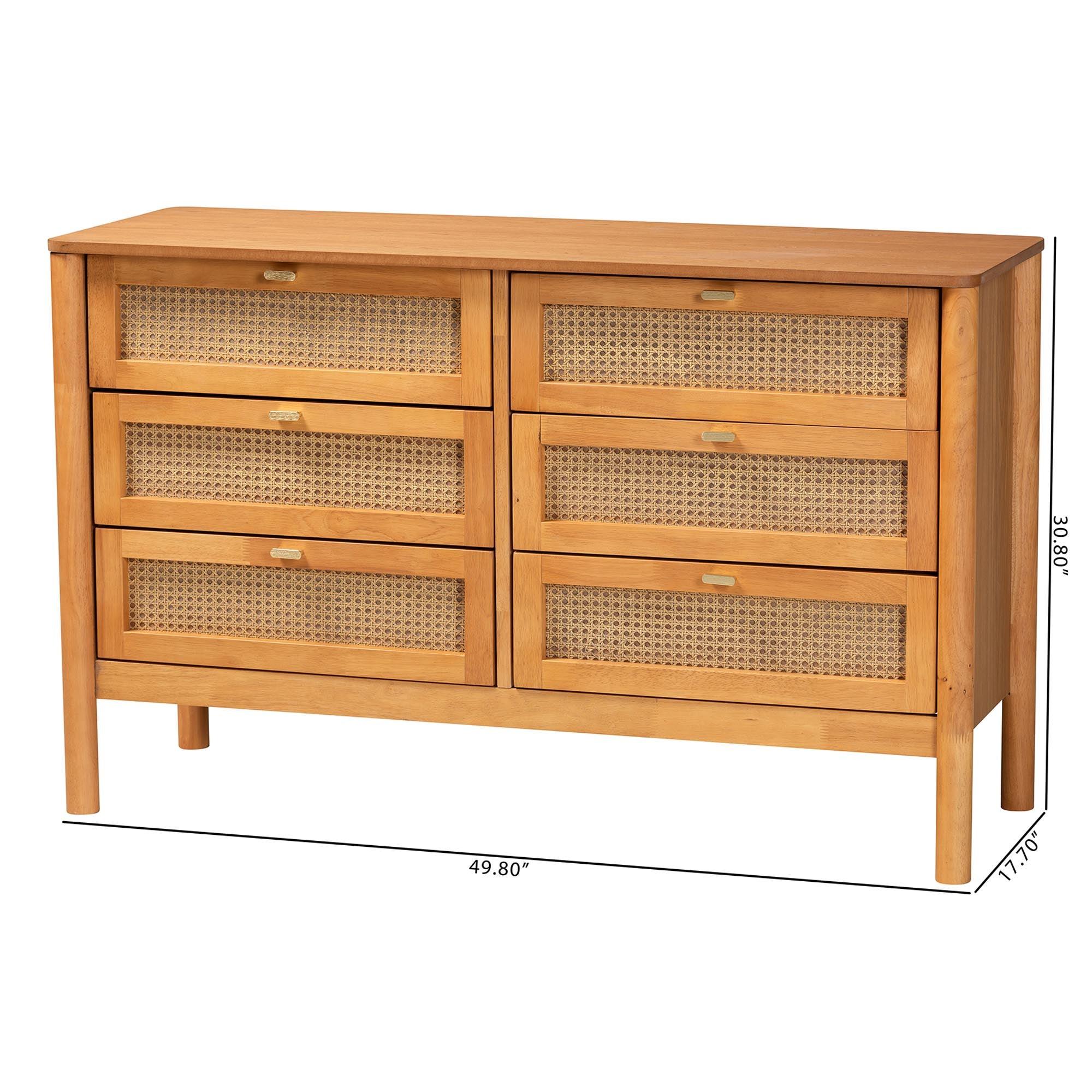 Jenn en Wood Japandi 6-Drawer Dresser