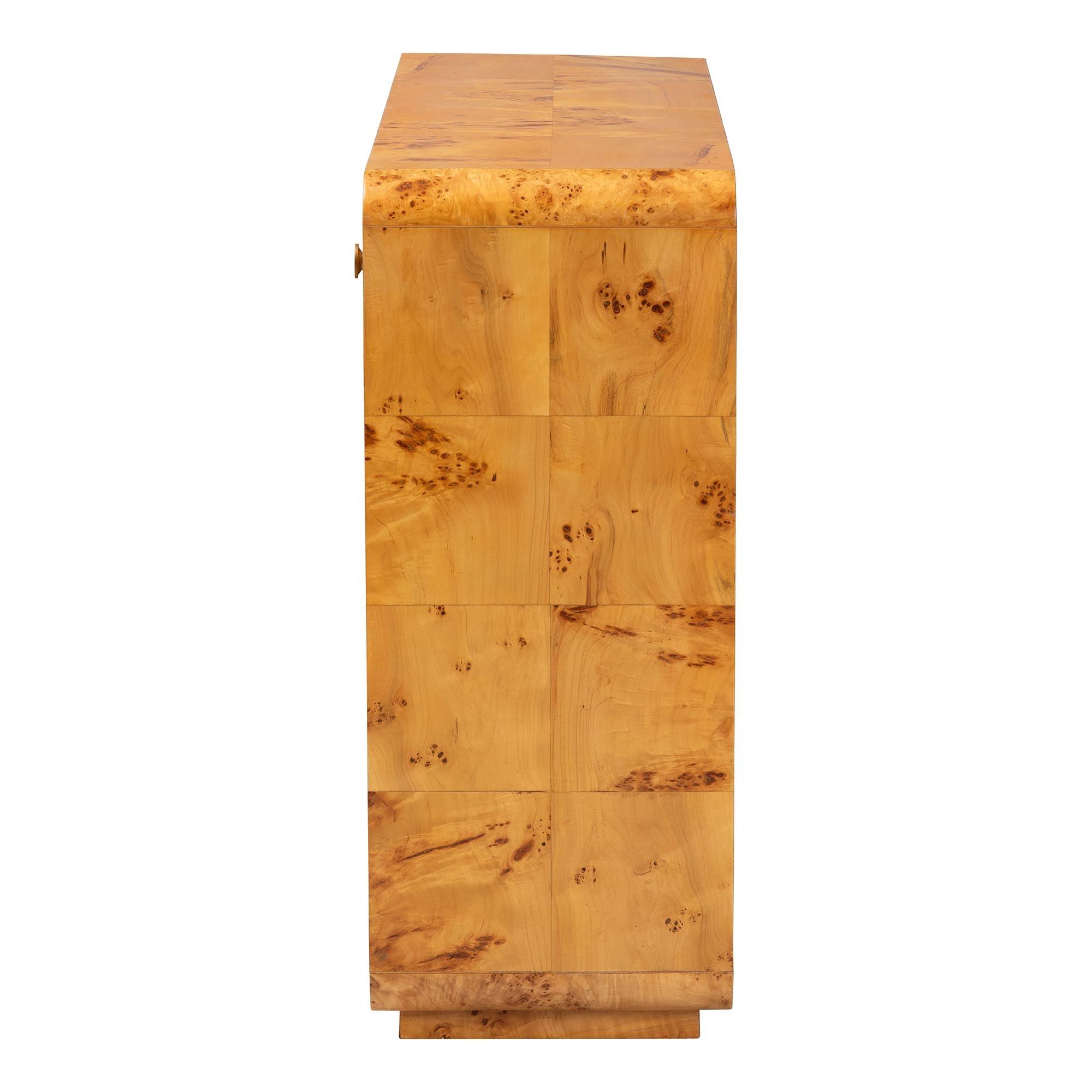Bali & Pari Netra Modern and Contemporary Real Burl Wood Console Table