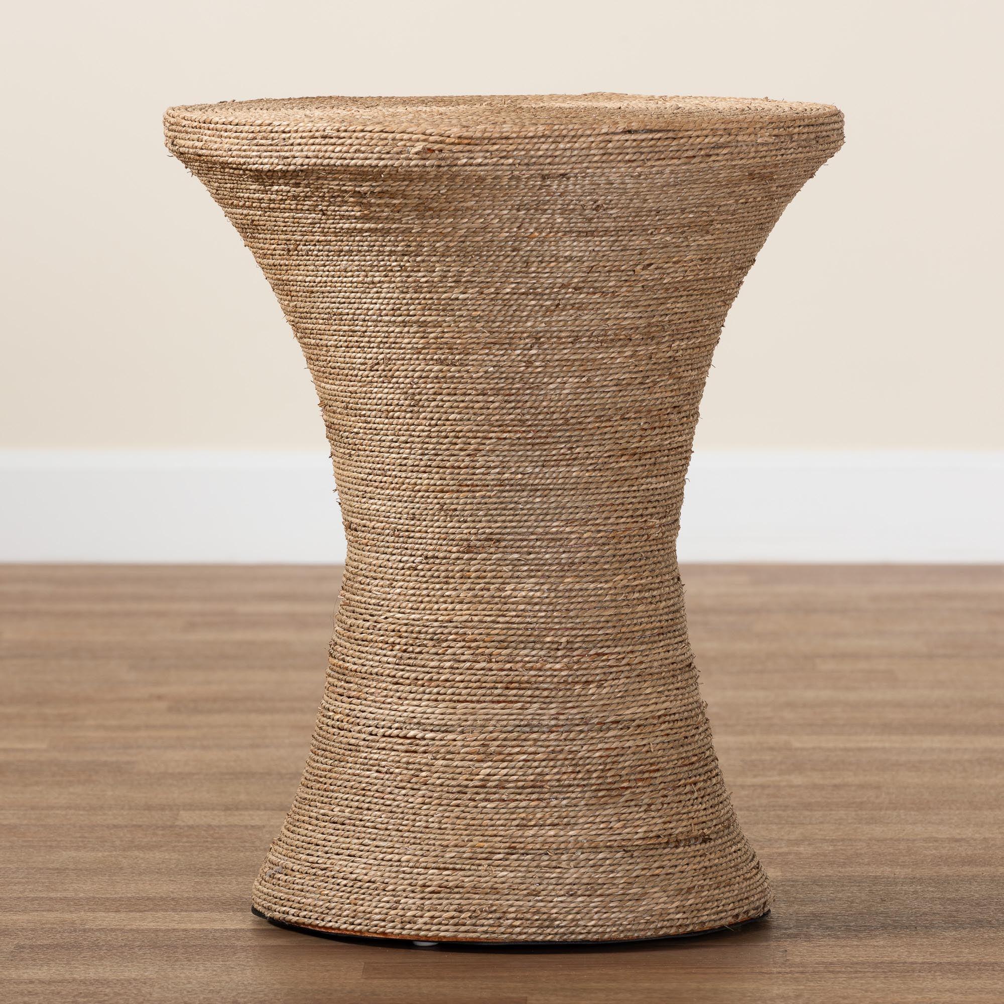 bali & pari Cady Japandi Seagrass Side Table