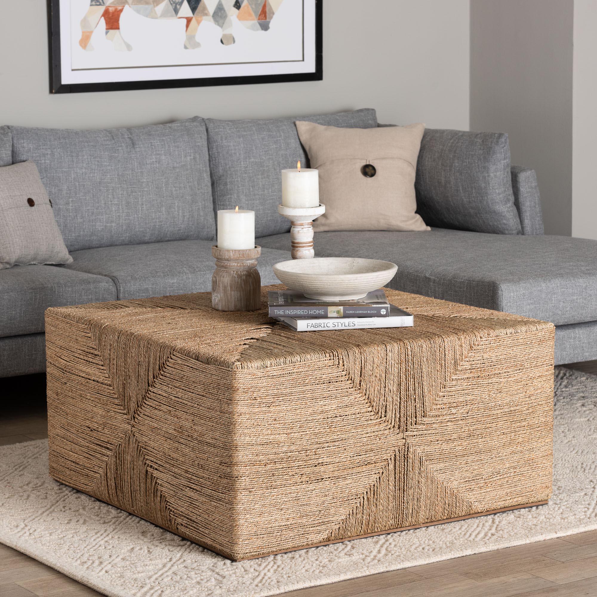 bali & pari Nakita Japandi Seagrass Coffee Table