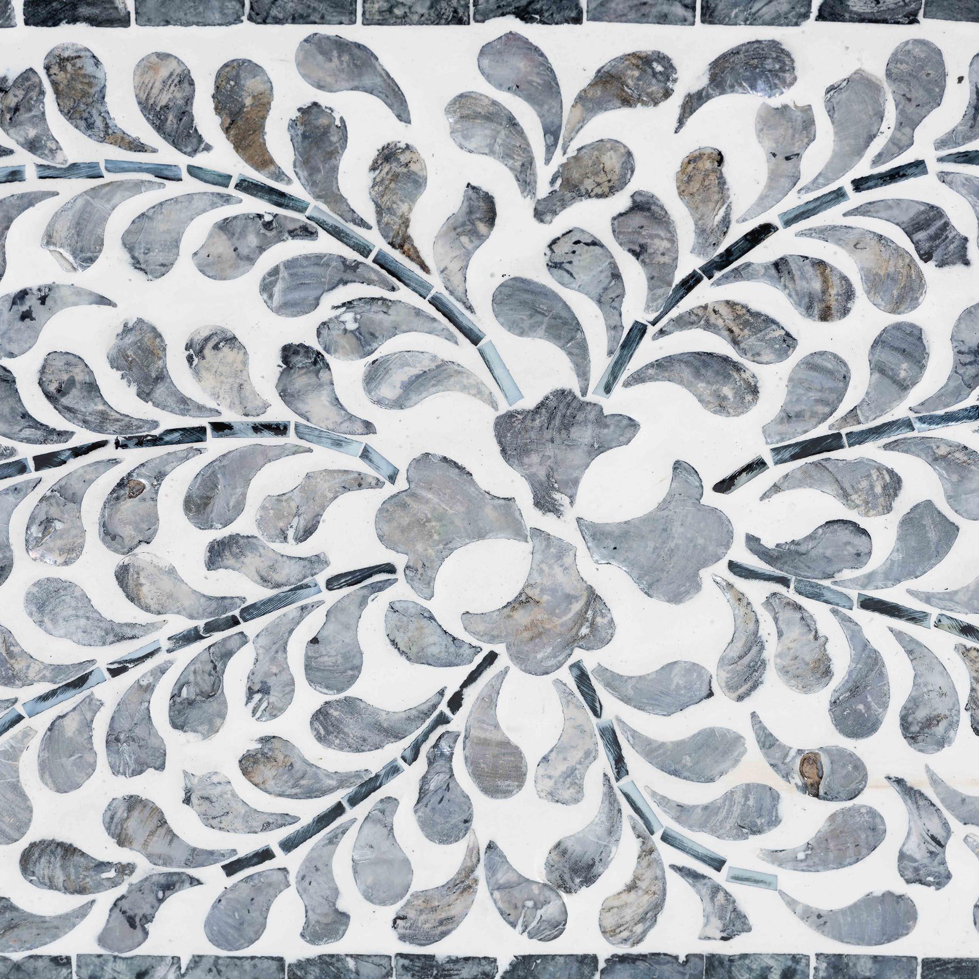 Bali & Pari Diata Coastal and Mother of Pearl Capiz Shell 2-Drawer Console Table