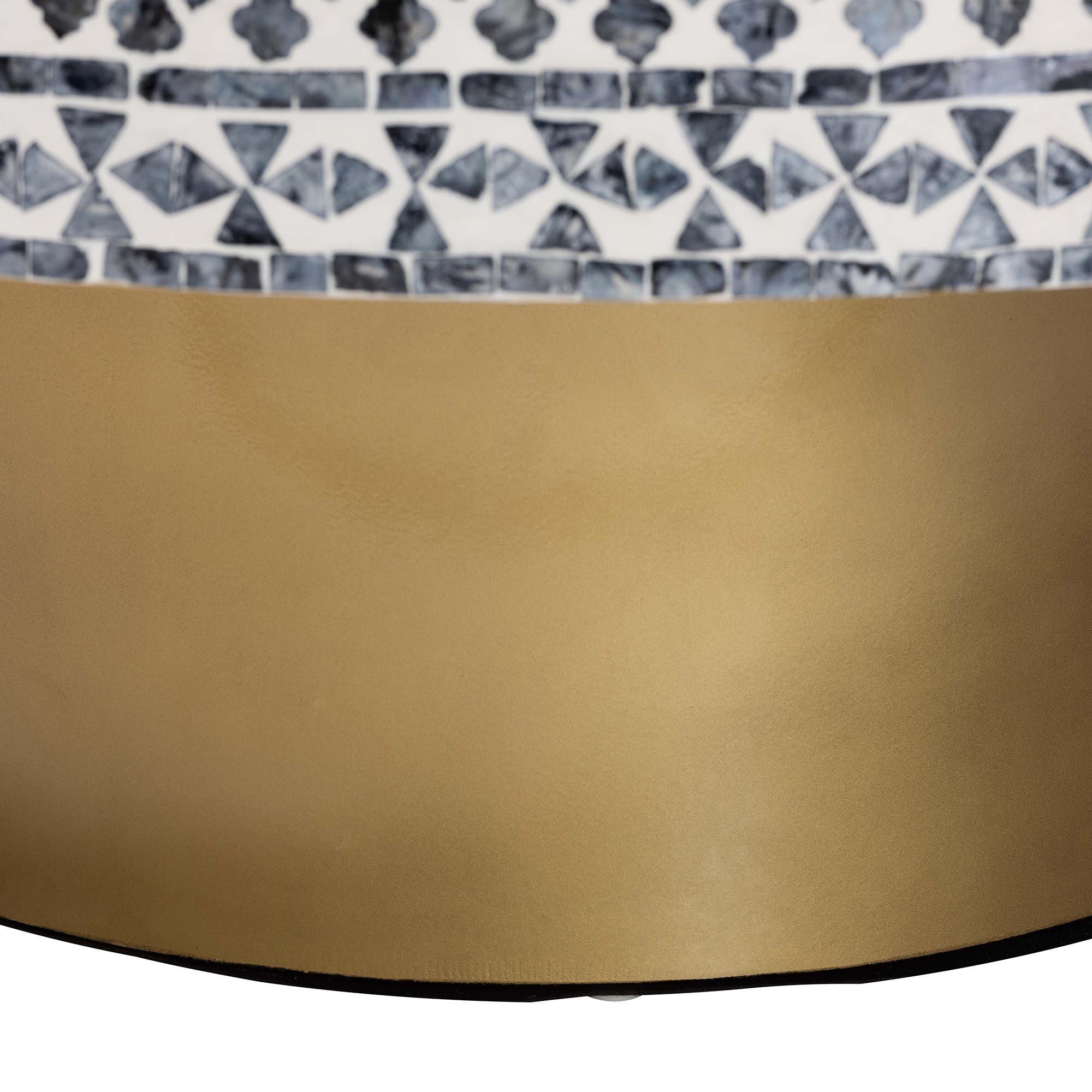 Bali & Pari Idra Coastal and Mother of Pearl Capiz Shell Coffee Table