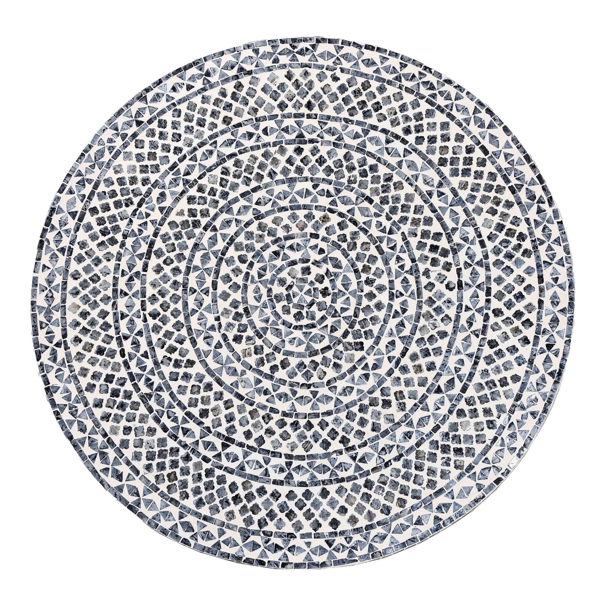 Bali & Pari Idra Coastal and Mother of Pearl Capiz Shell Coffee Table