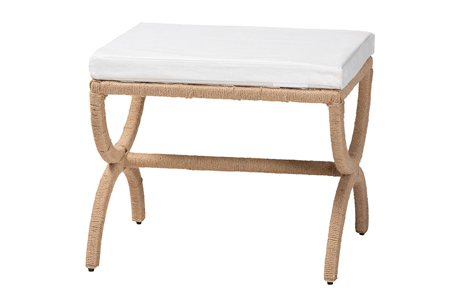 Bali & Pari Maliyah Japandi Jute Ottoman