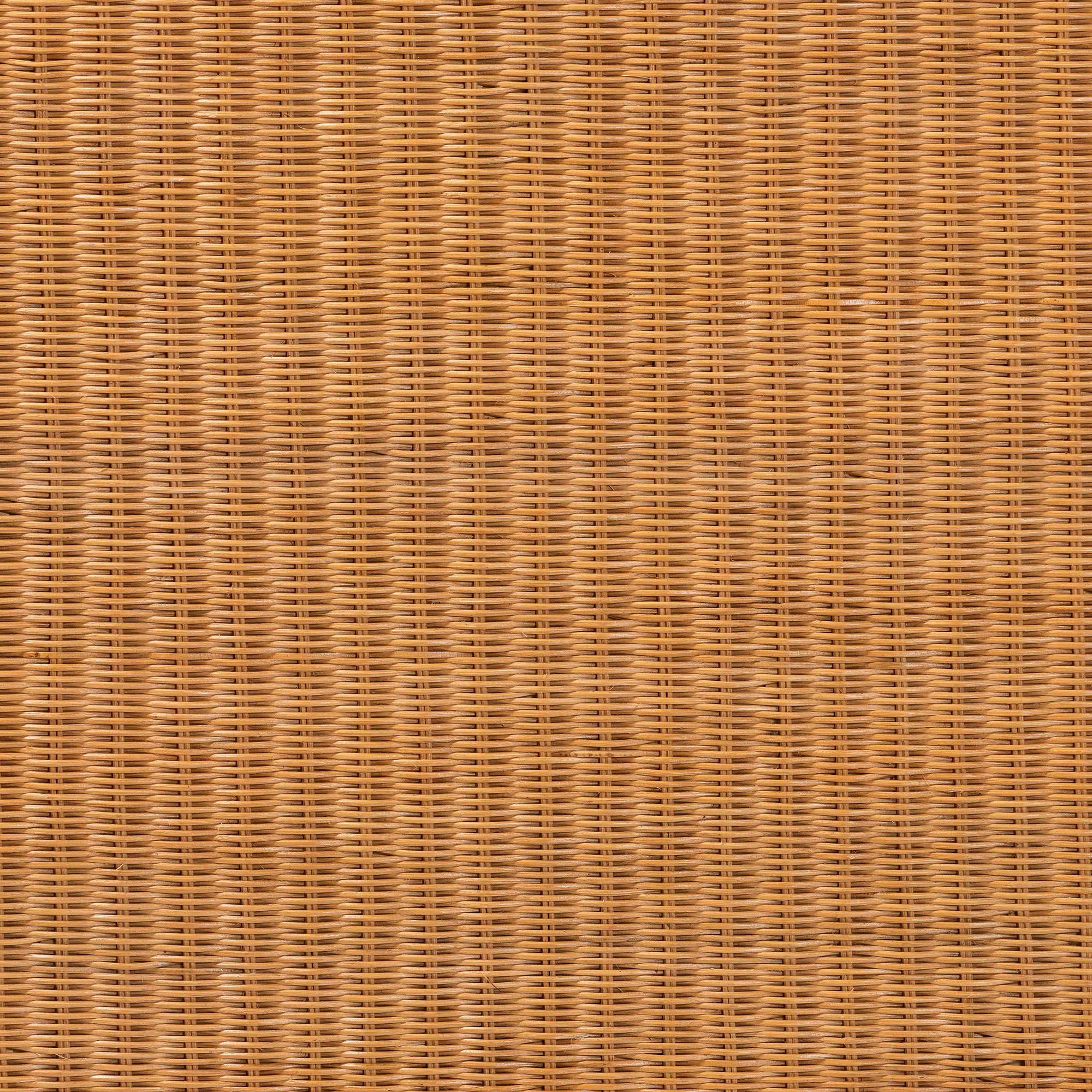 Bali & Pari Maritza Bohemian Light Honey Scalloped Rattan Pitrit Standalone Headboard