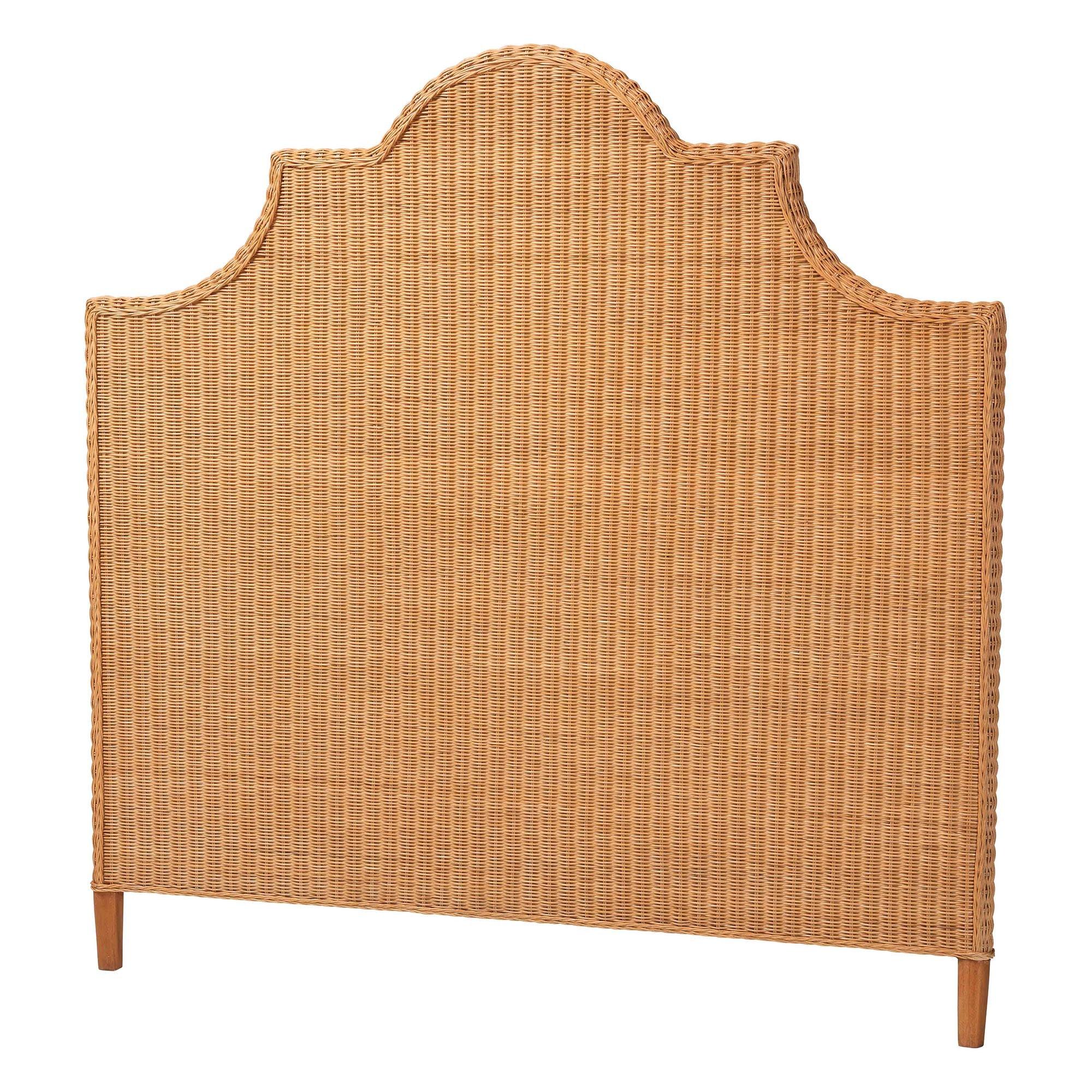 Bali & Pari Melanie Bohemian Light Honey Rattan Standalone Headboard