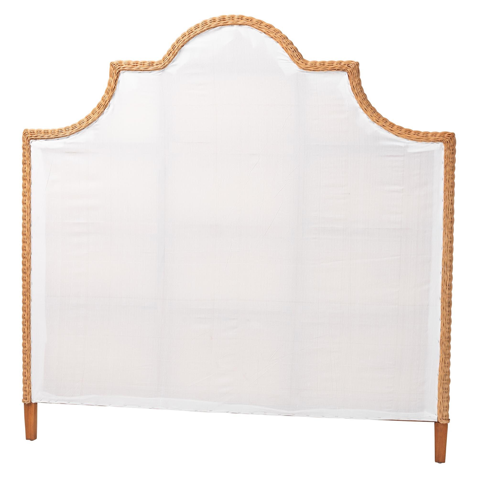 Bali & Pari Melanie Bohemian Light Honey Rattan Standalone Headboard