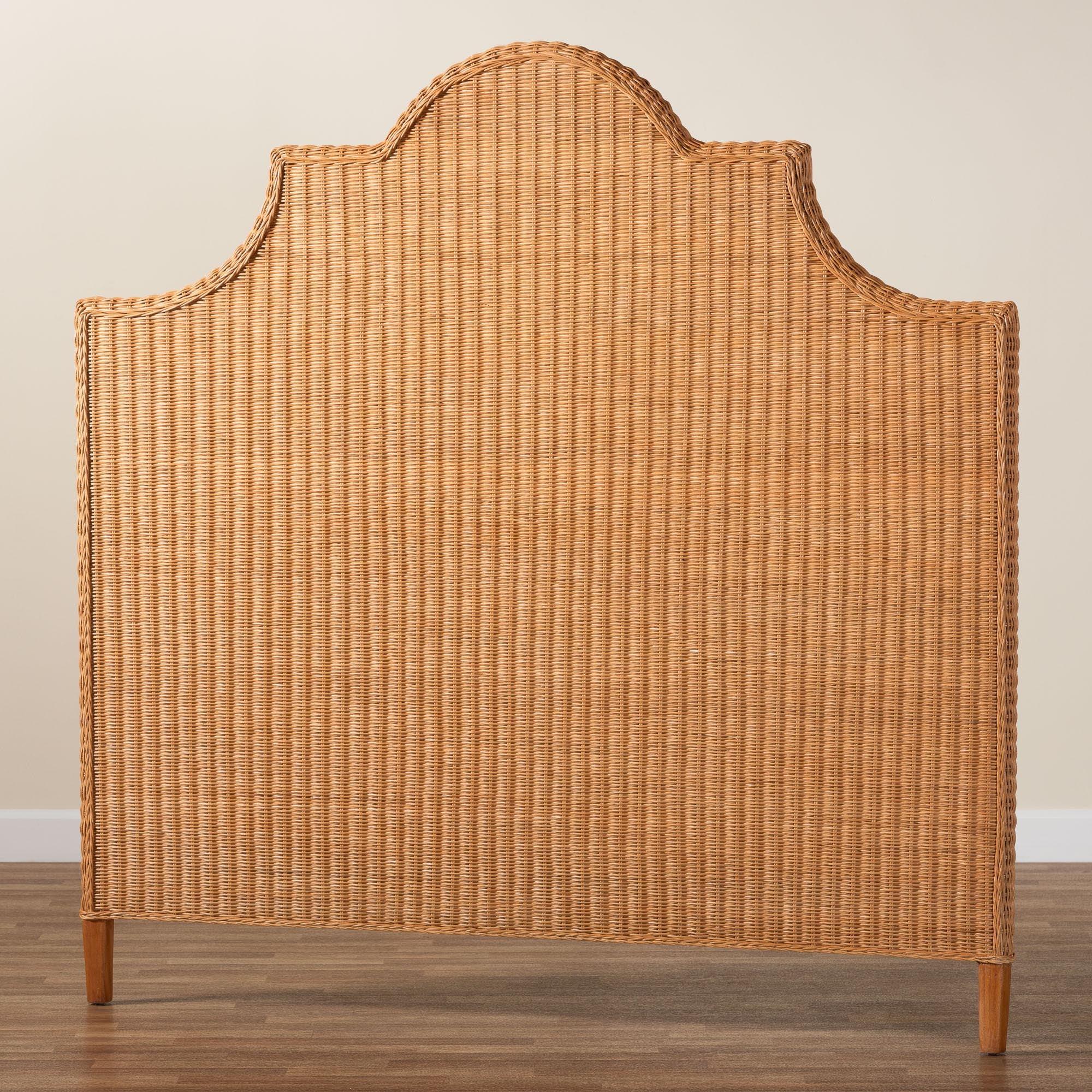 bali & pari Melanie Bohemian Light Honey Rattan Standalone Headboard