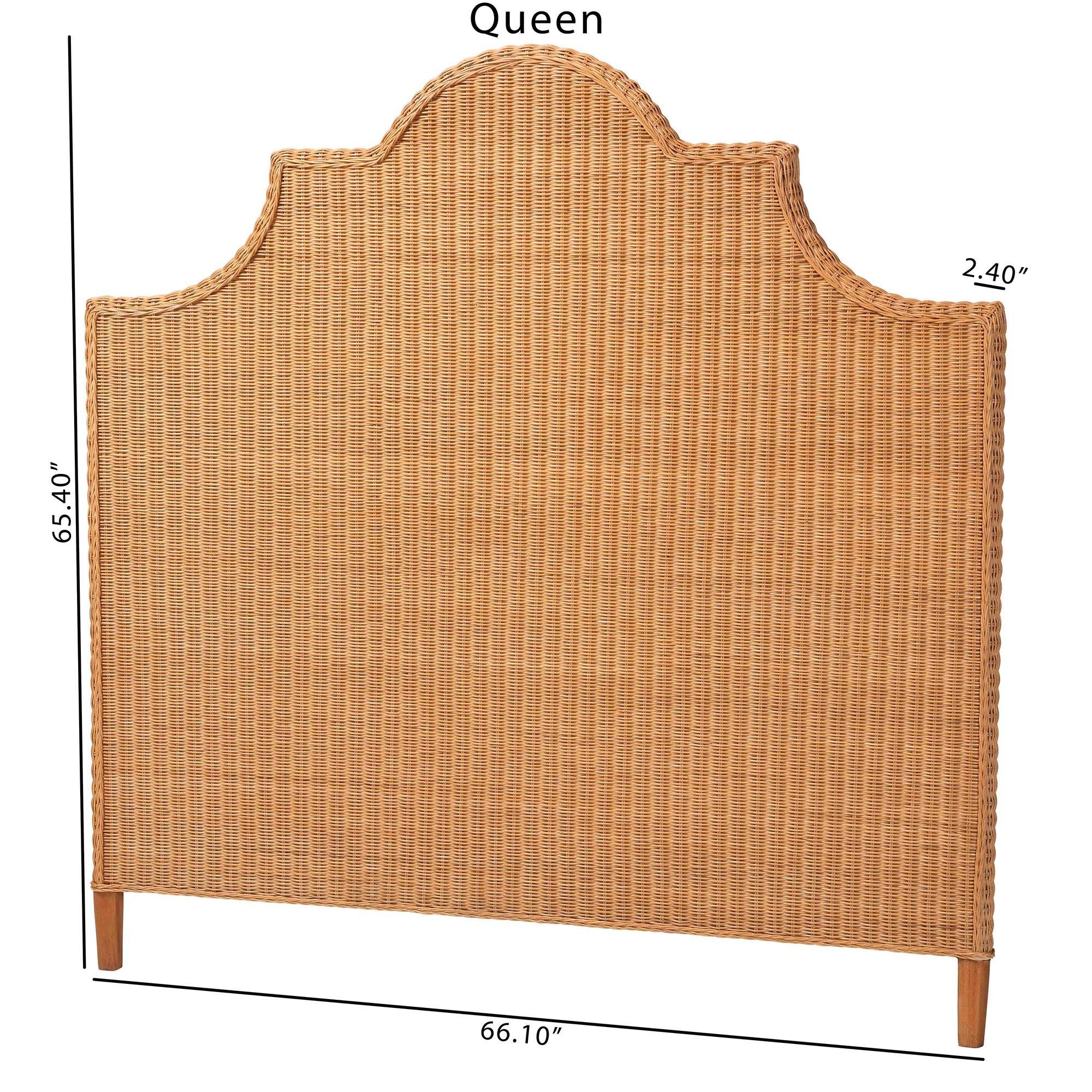 Bali & Pari Melanie Bohemian Light Honey Rattan Standalone Headboard