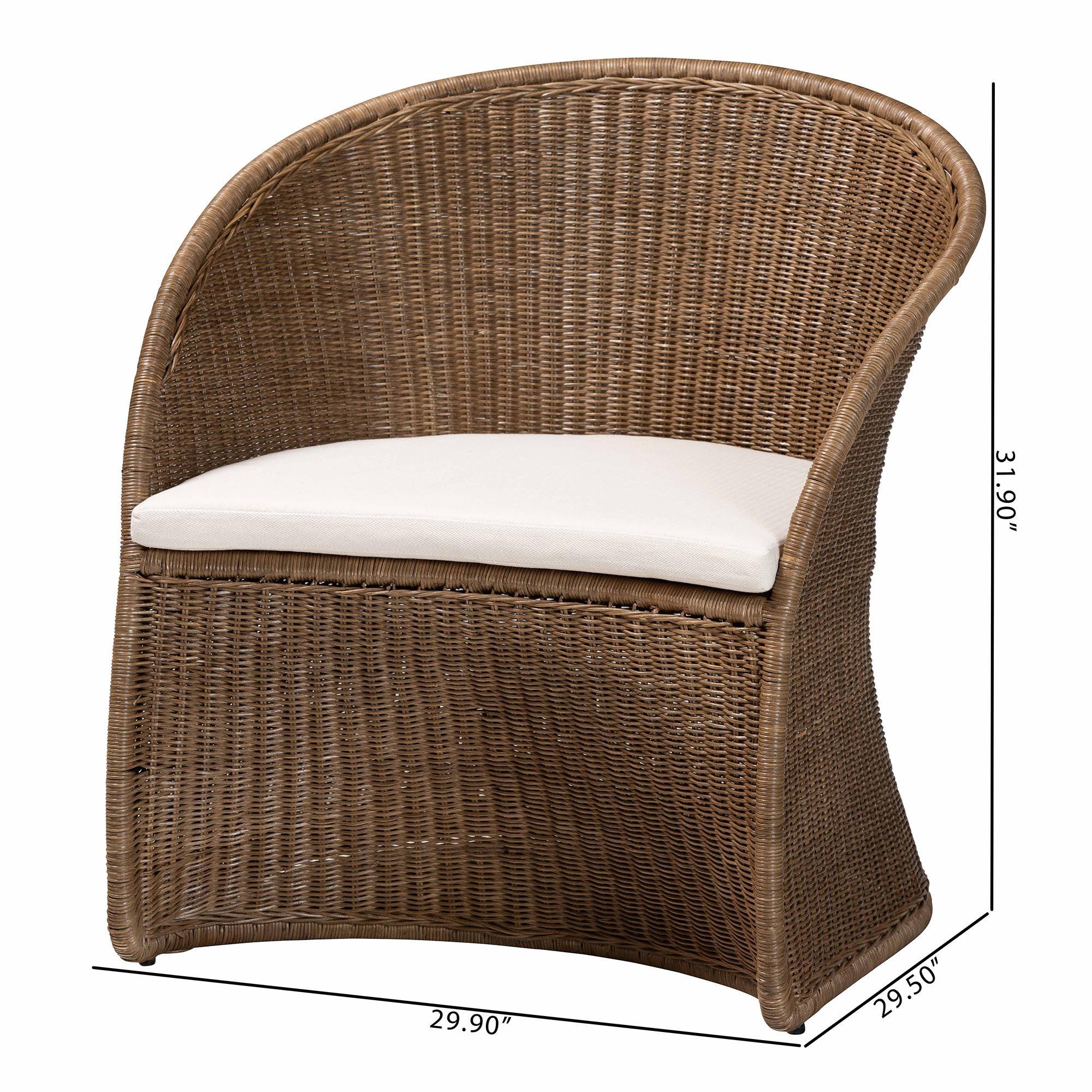 Bali & Pari Kintamani Bohemian washed Rattan Accent Chair