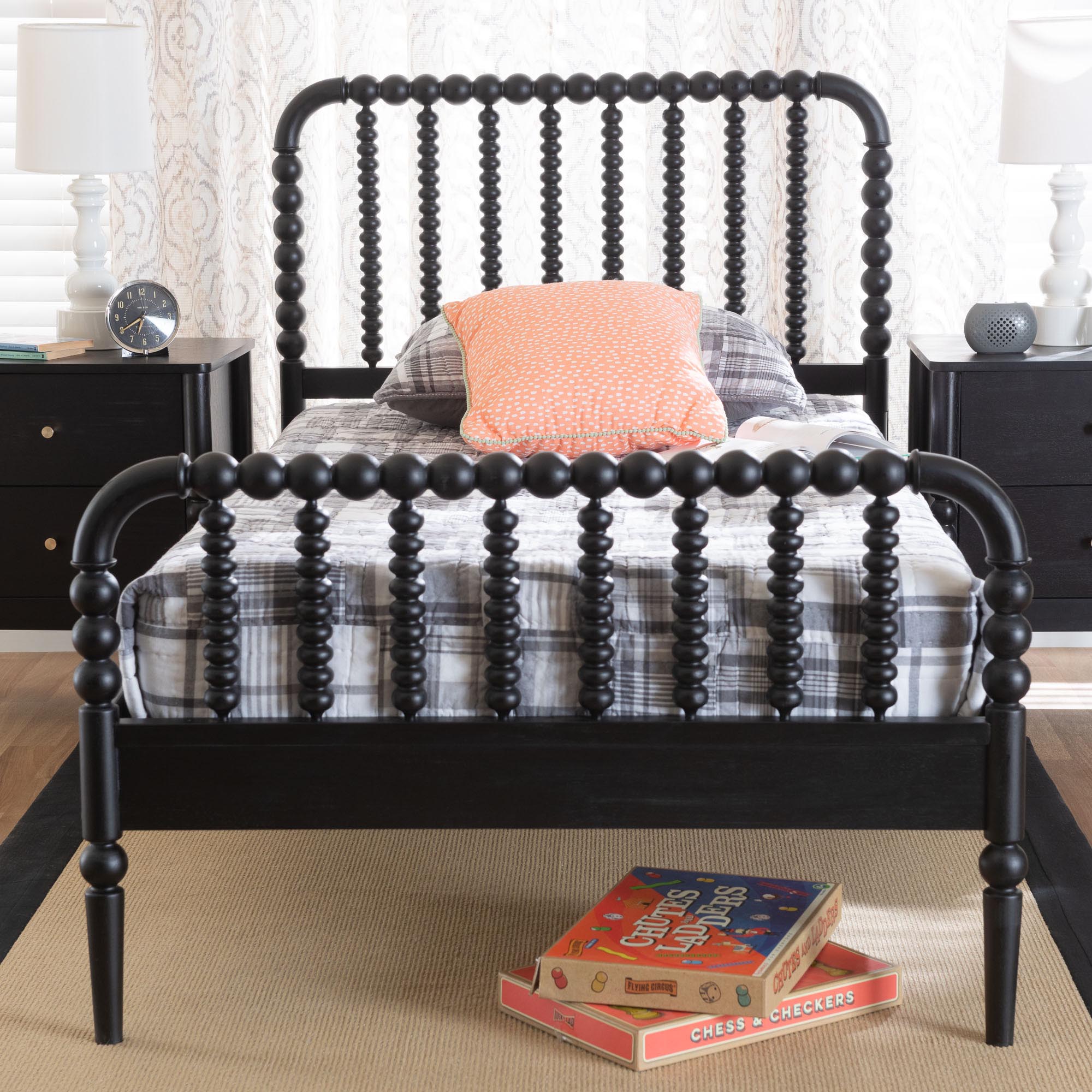 Lucera Mid-Century Bobbin Bed