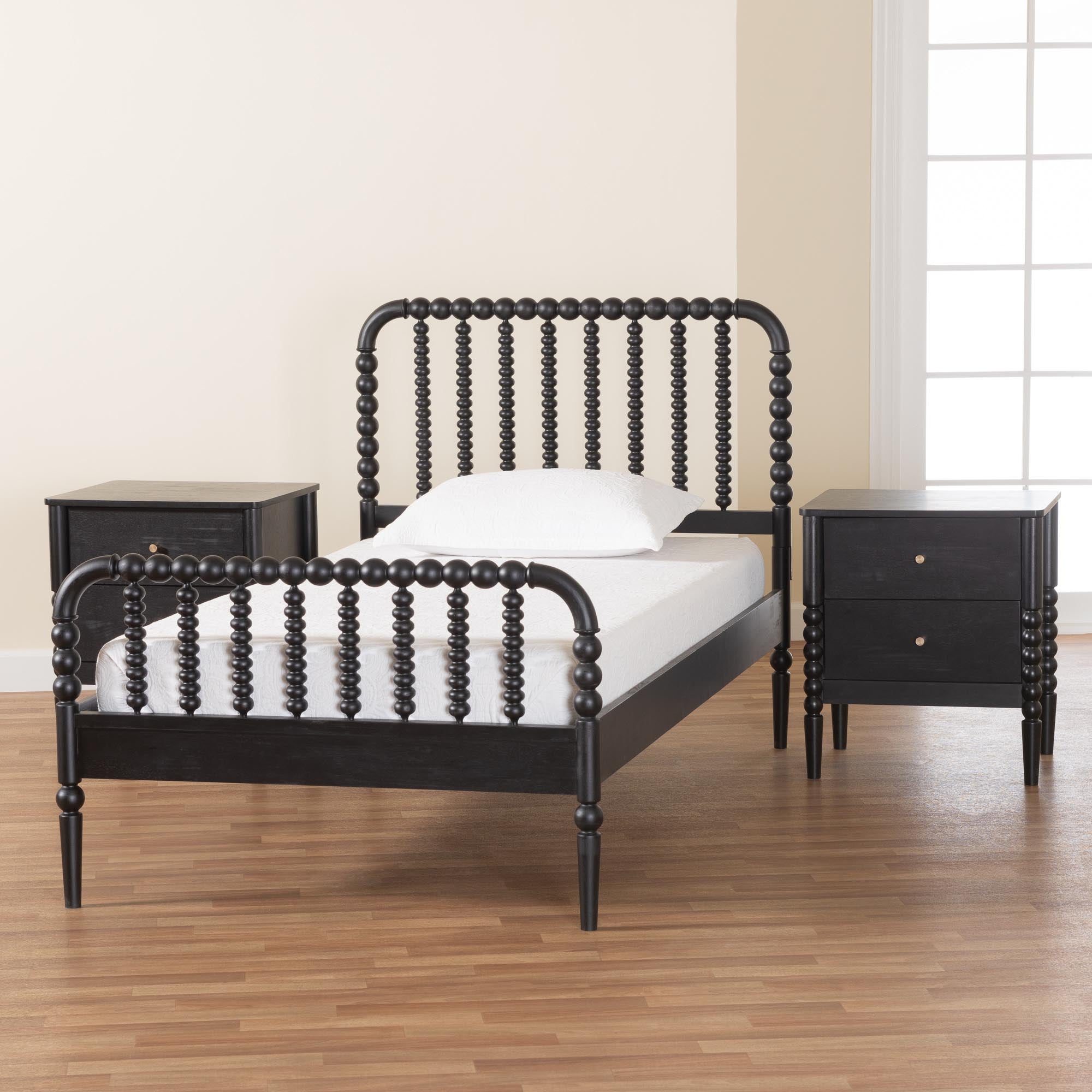 Lucera Mid-Century 3-Piece Bobbin Bedroom Set