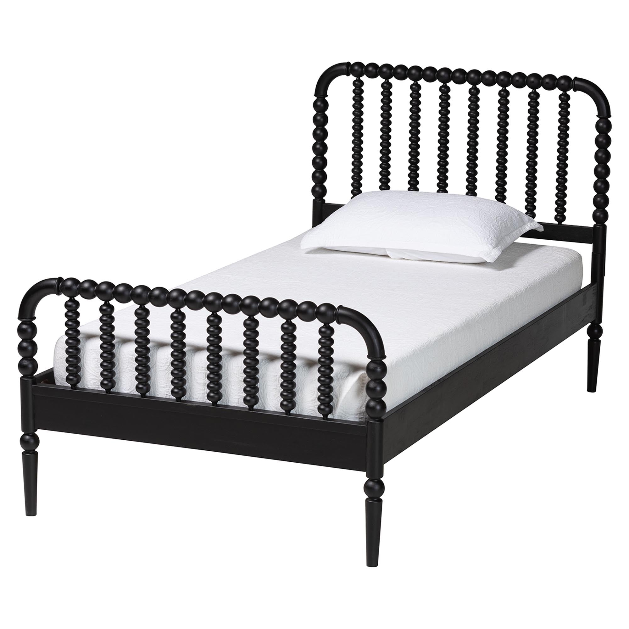 Lucera Mid-Century 4-Piece Bobbin Bedroom Set