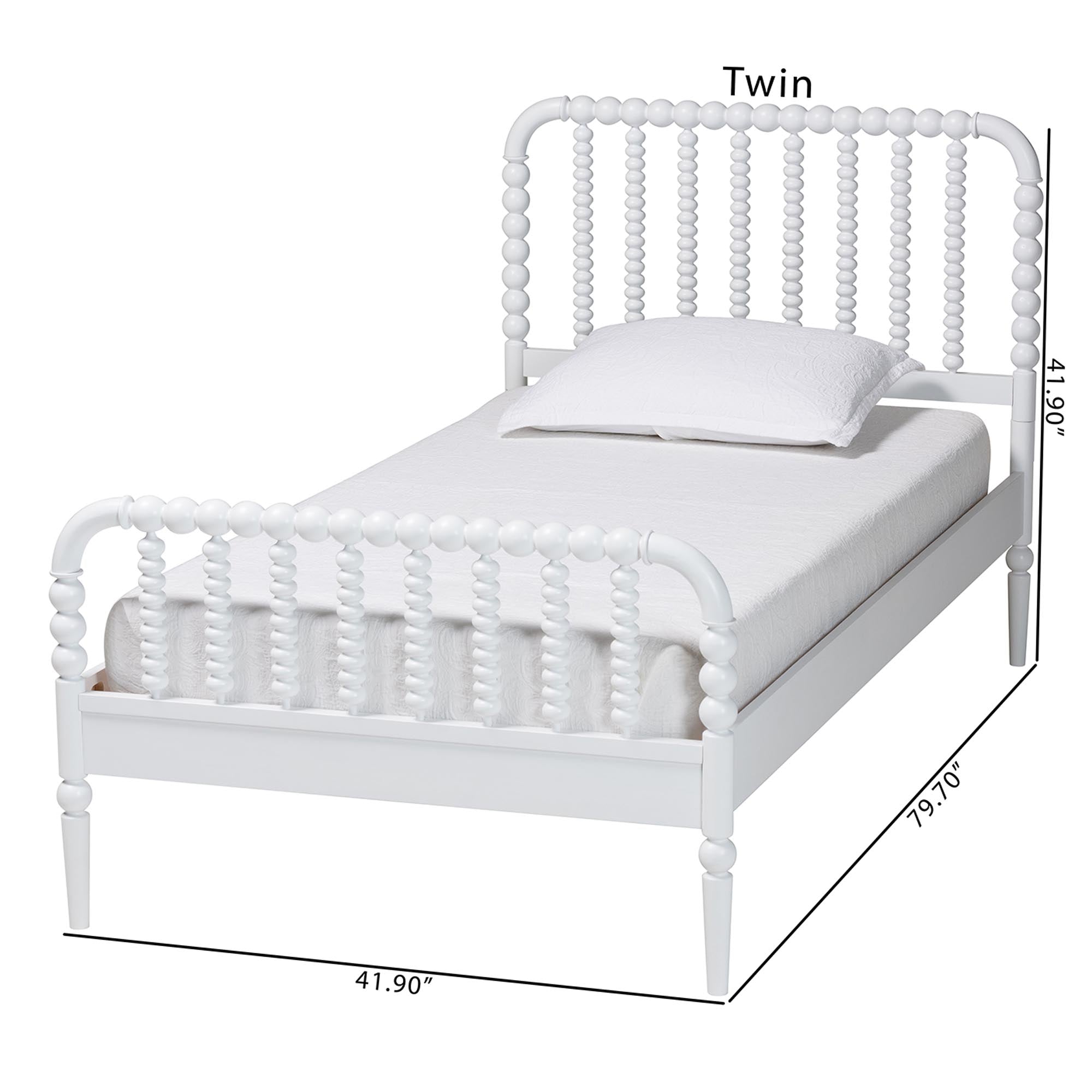 Lucera Mid-Century Bobbin Bed