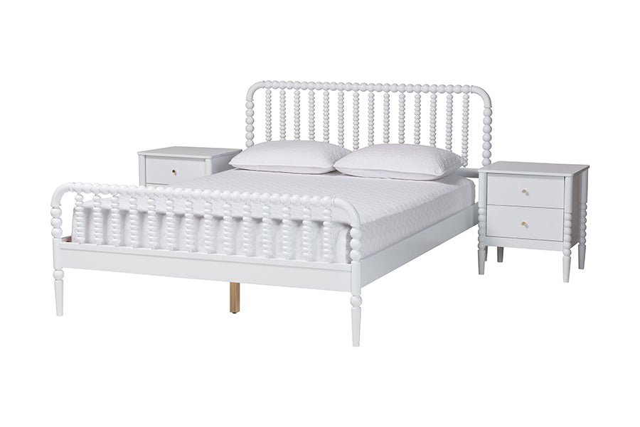 Lucera Mid-Century 3-Piece Bobbin Bedroom Set